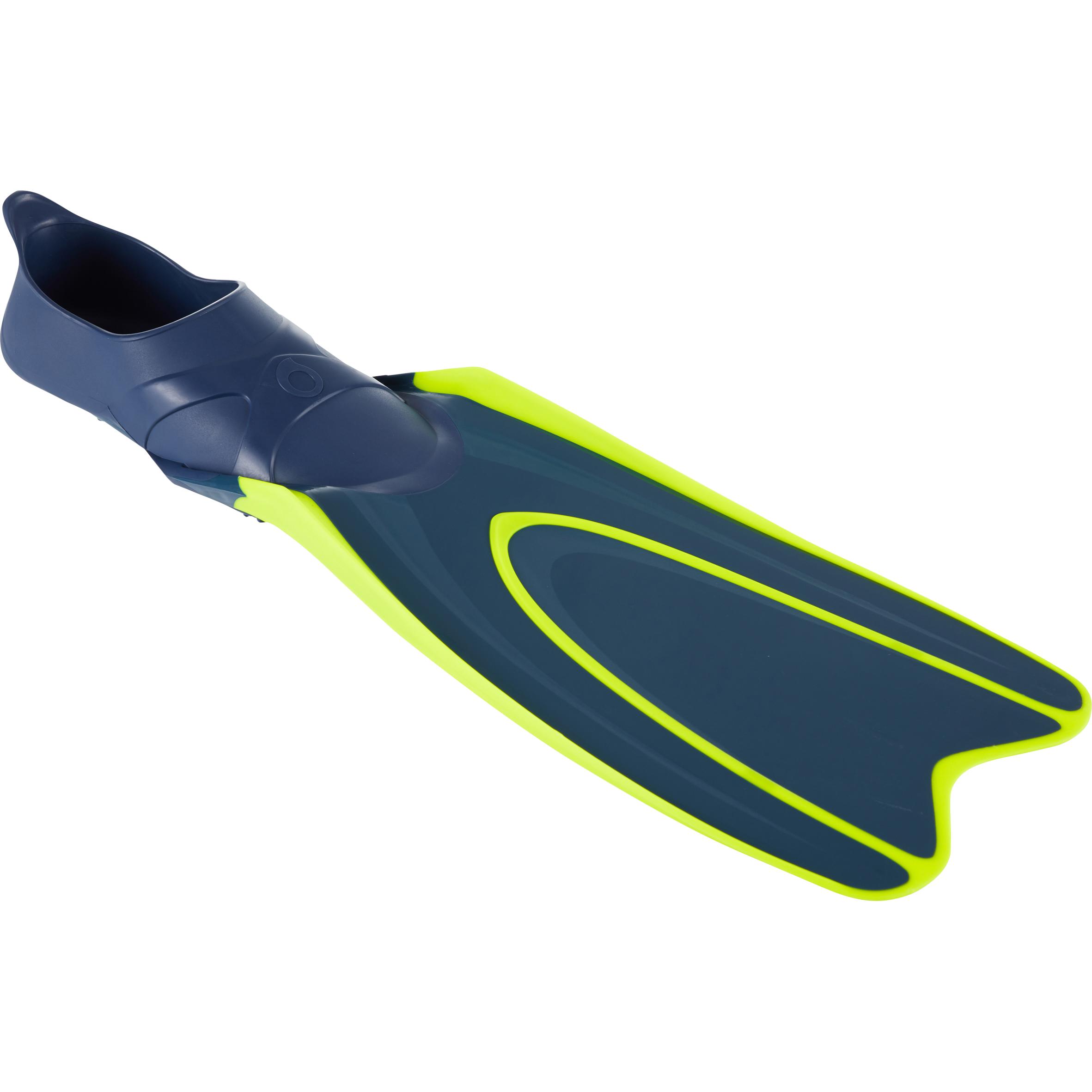 Subea Tauchflossen Damen/Herren 100 blau/gelb
