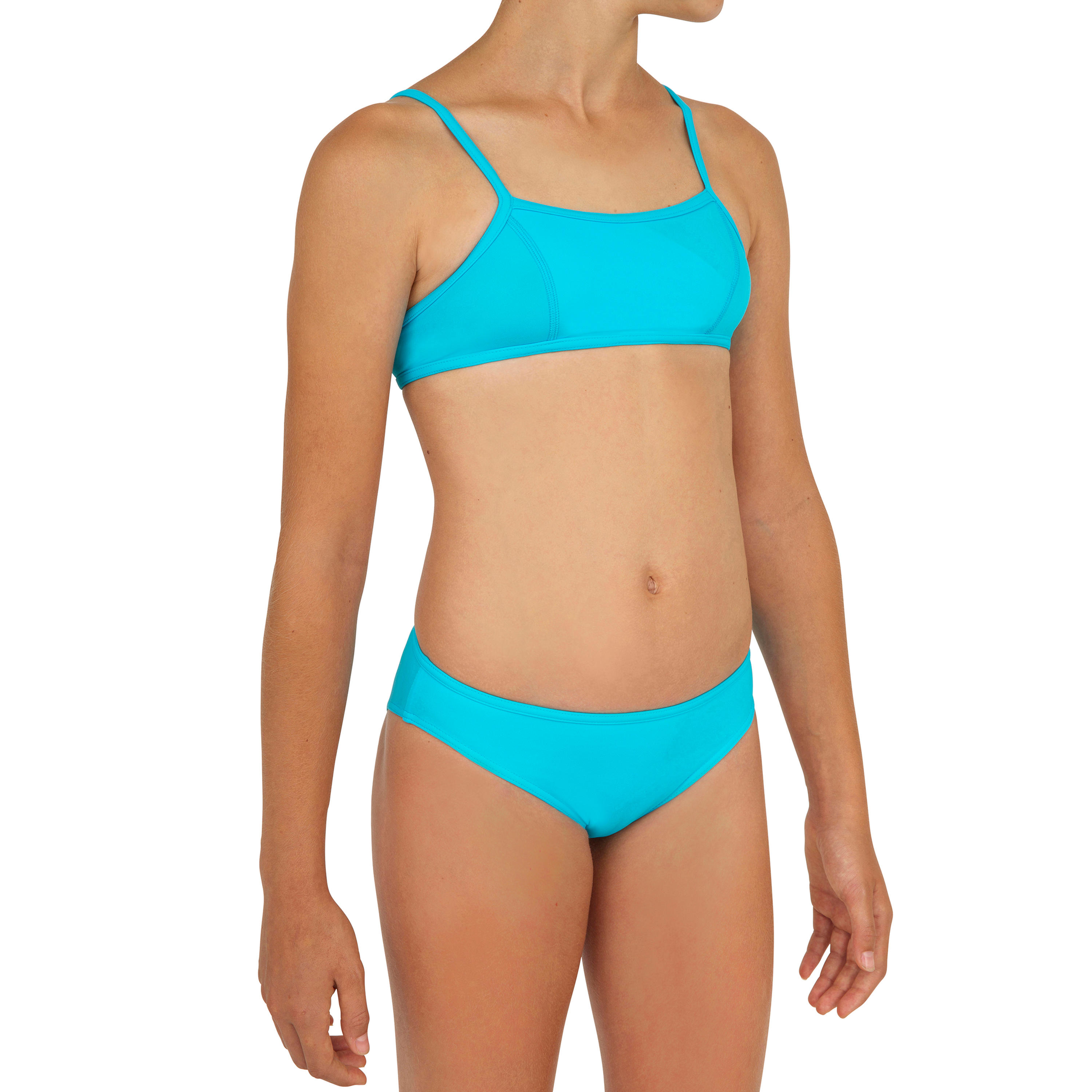 Olaian Bikini-Set Mädchen 100 Bali hellblau