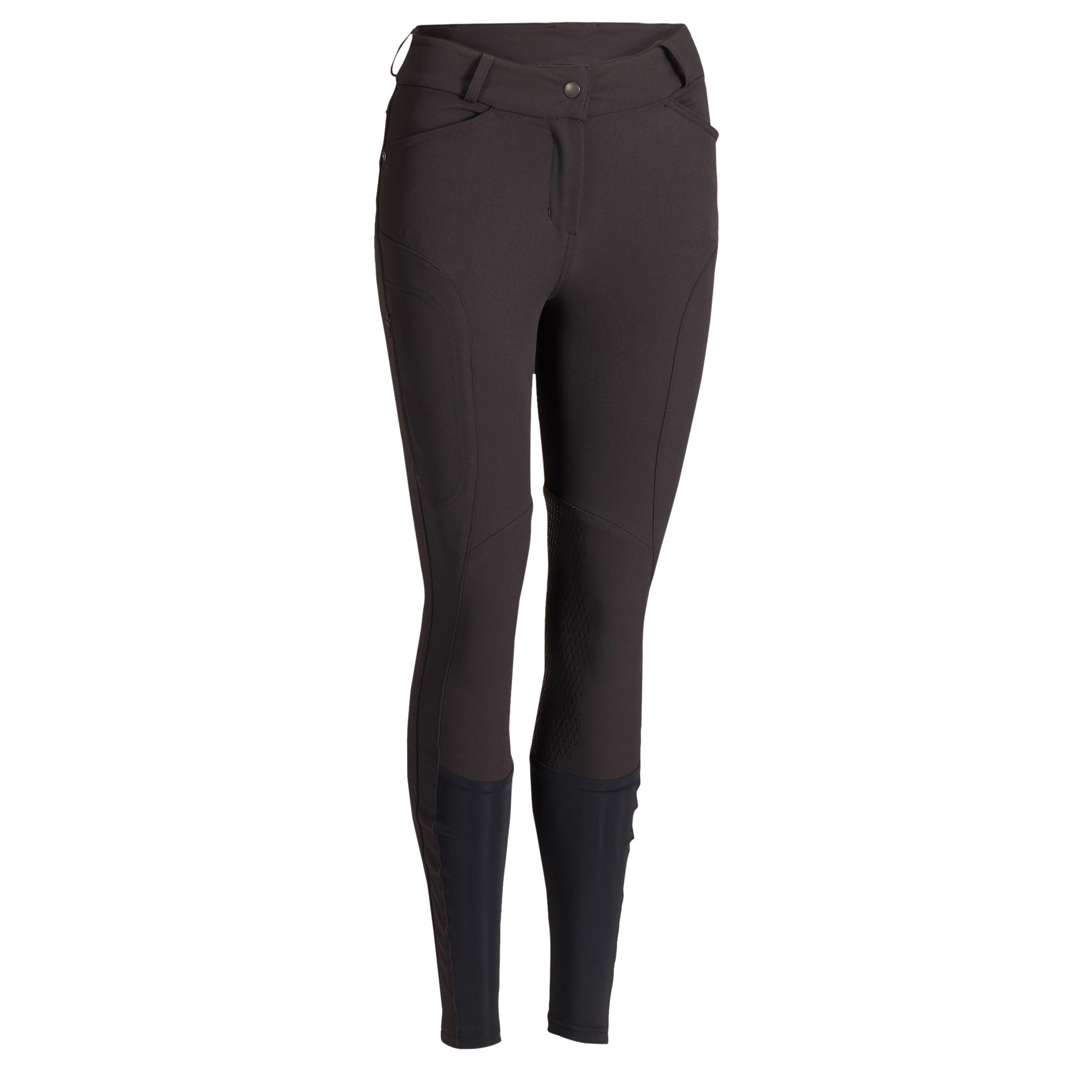 Fouganza Reithose 560 Jump Kniebesatz Grip Damen bordeaux