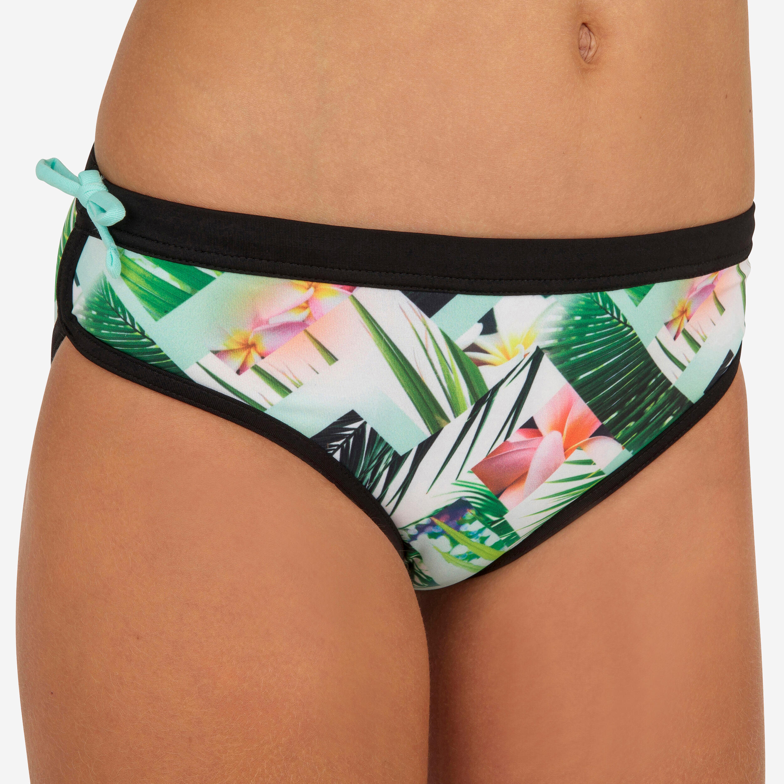 Olaian Bikini-Hose Mas 900 Surfen Tiare Mädchen