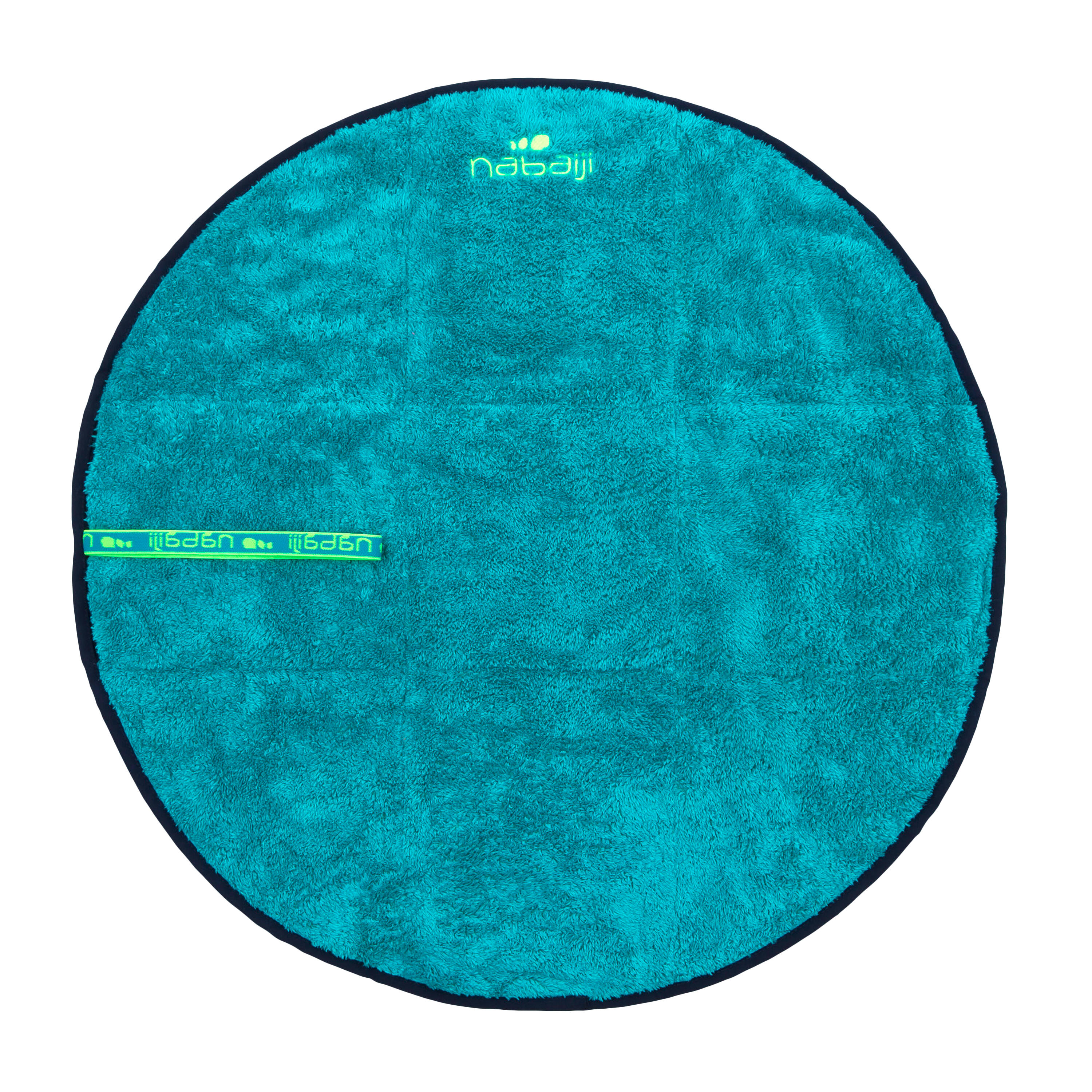 Nabaiji Fuß-Handtuch weich Mikrofaser zweiseitig 60 cm Durchmesser blau