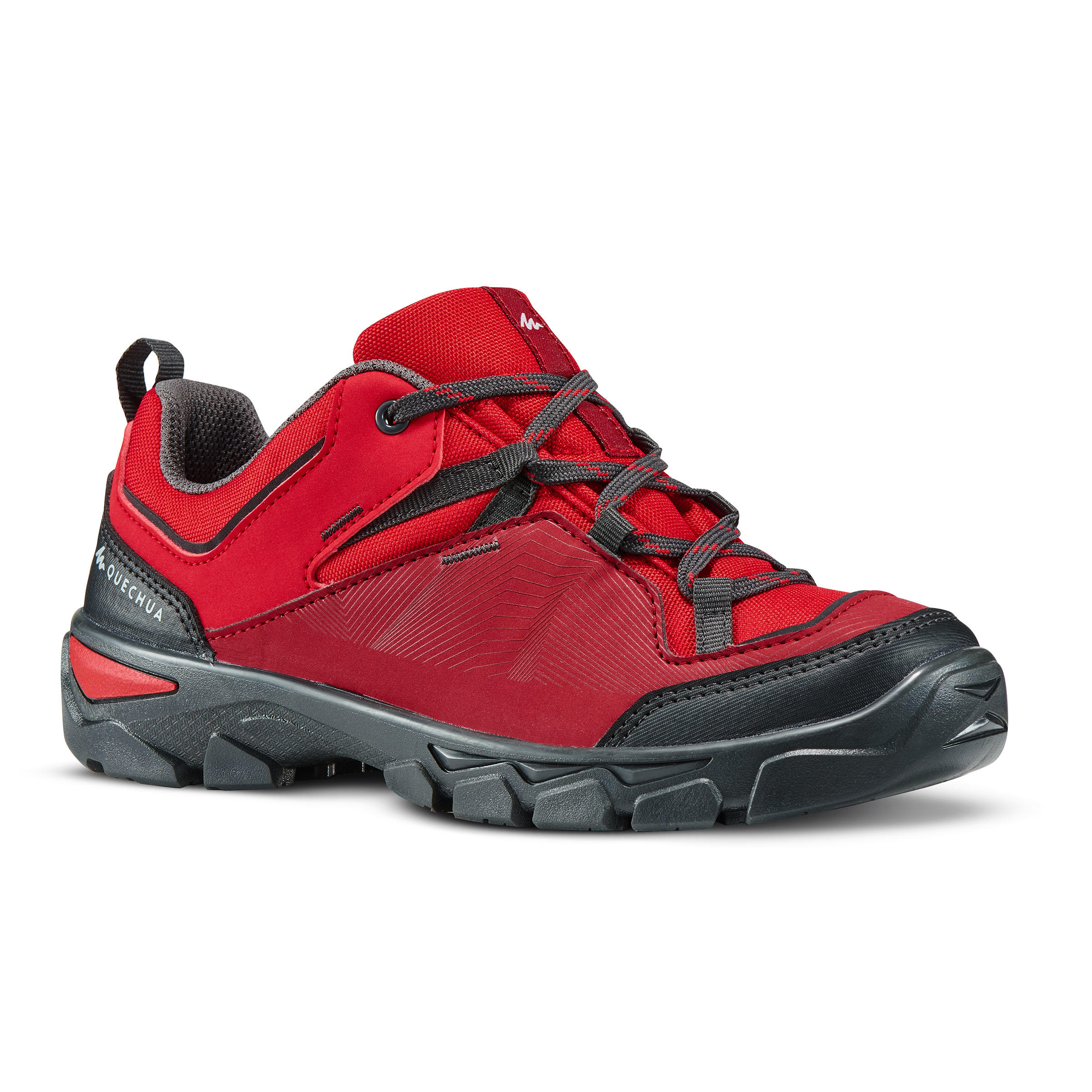 Quechua Wanderschuhe MH120 niedrig Schnürung Kinder Gr.35–38 grau/grün