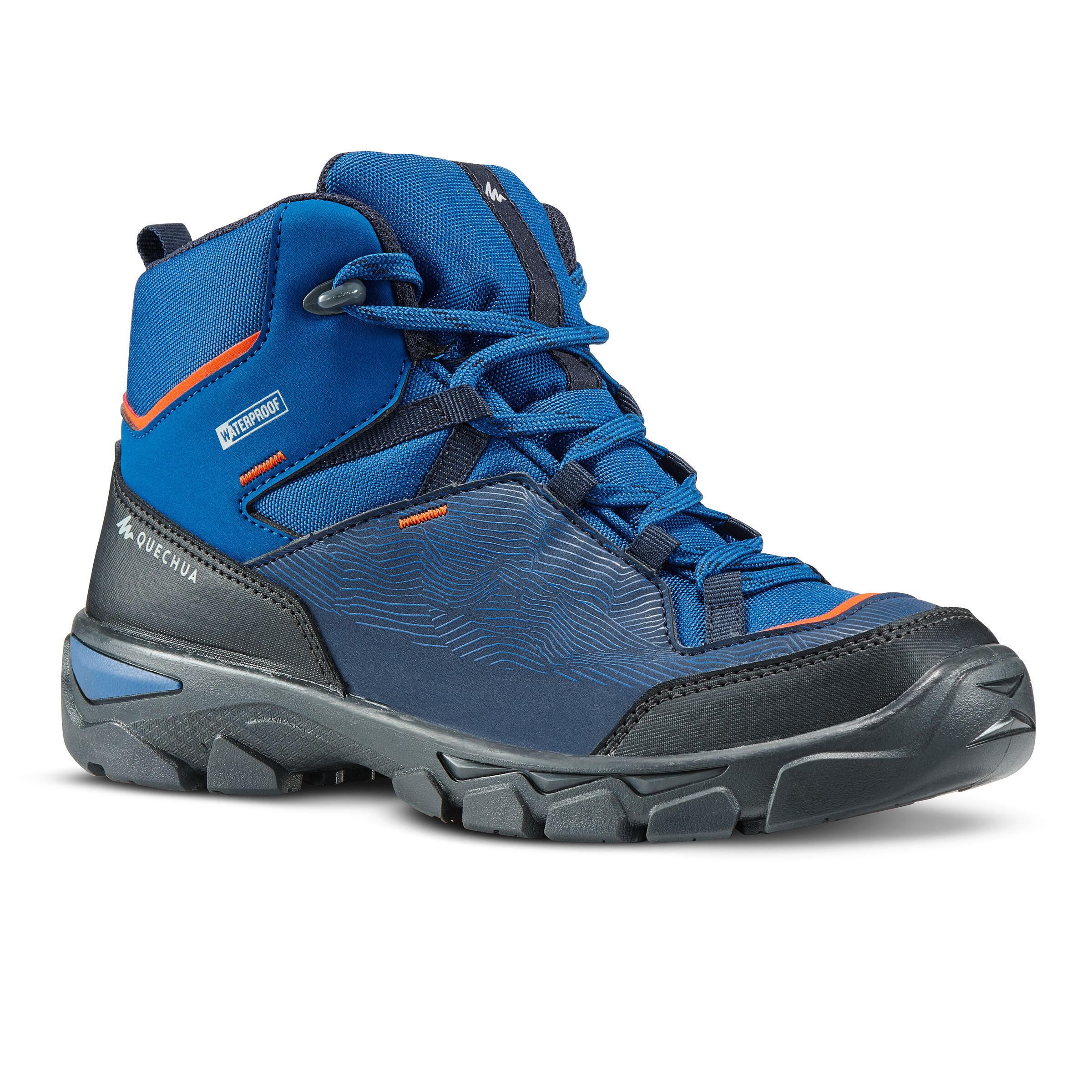 Quechua Wanderschuhe MH120 halbhoch wasserdicht Kinder Gr. 35–38 blau