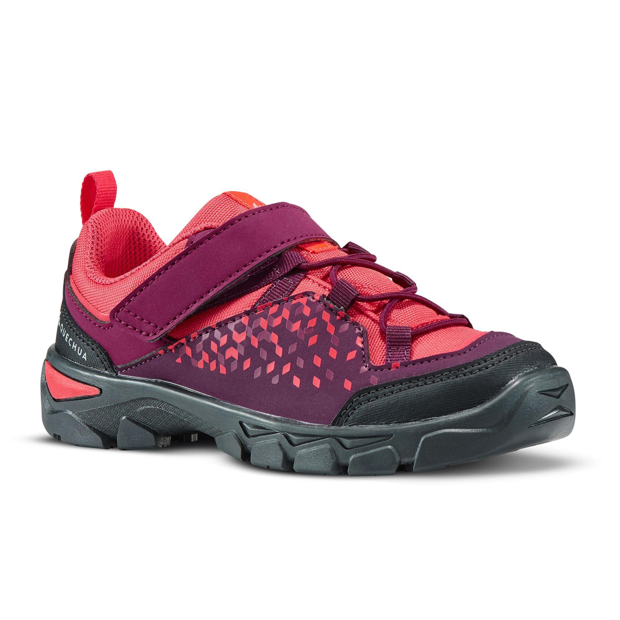 Quechua Wanderschuhe MH120 niedrig Klettverschluss Kinder Gr. 28–34 violett