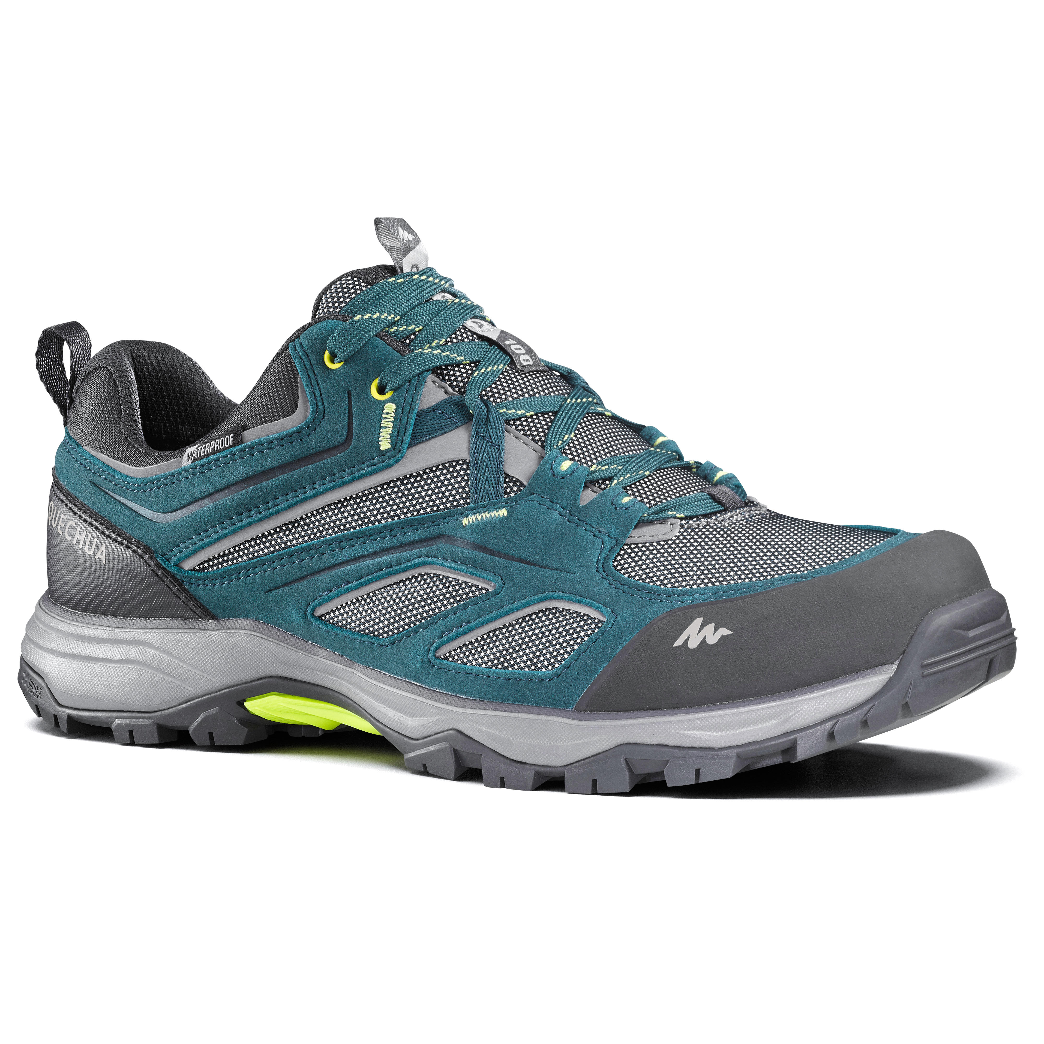 Quechua Wanderschuhe Bergwandern MH100 wasserdicht Herren grau