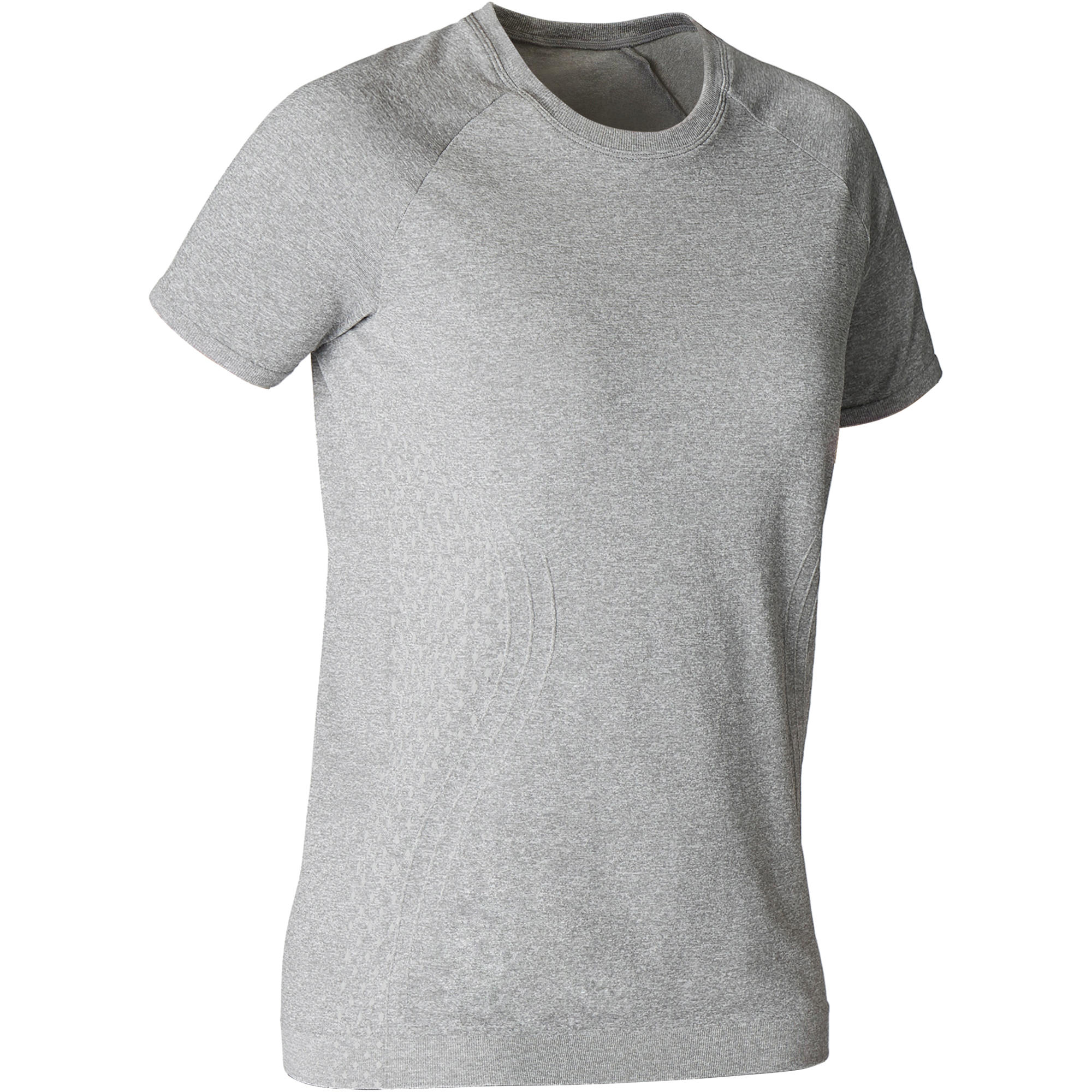 Kimjaly T-Shirt Yoga nahtlos Damen grau meliert