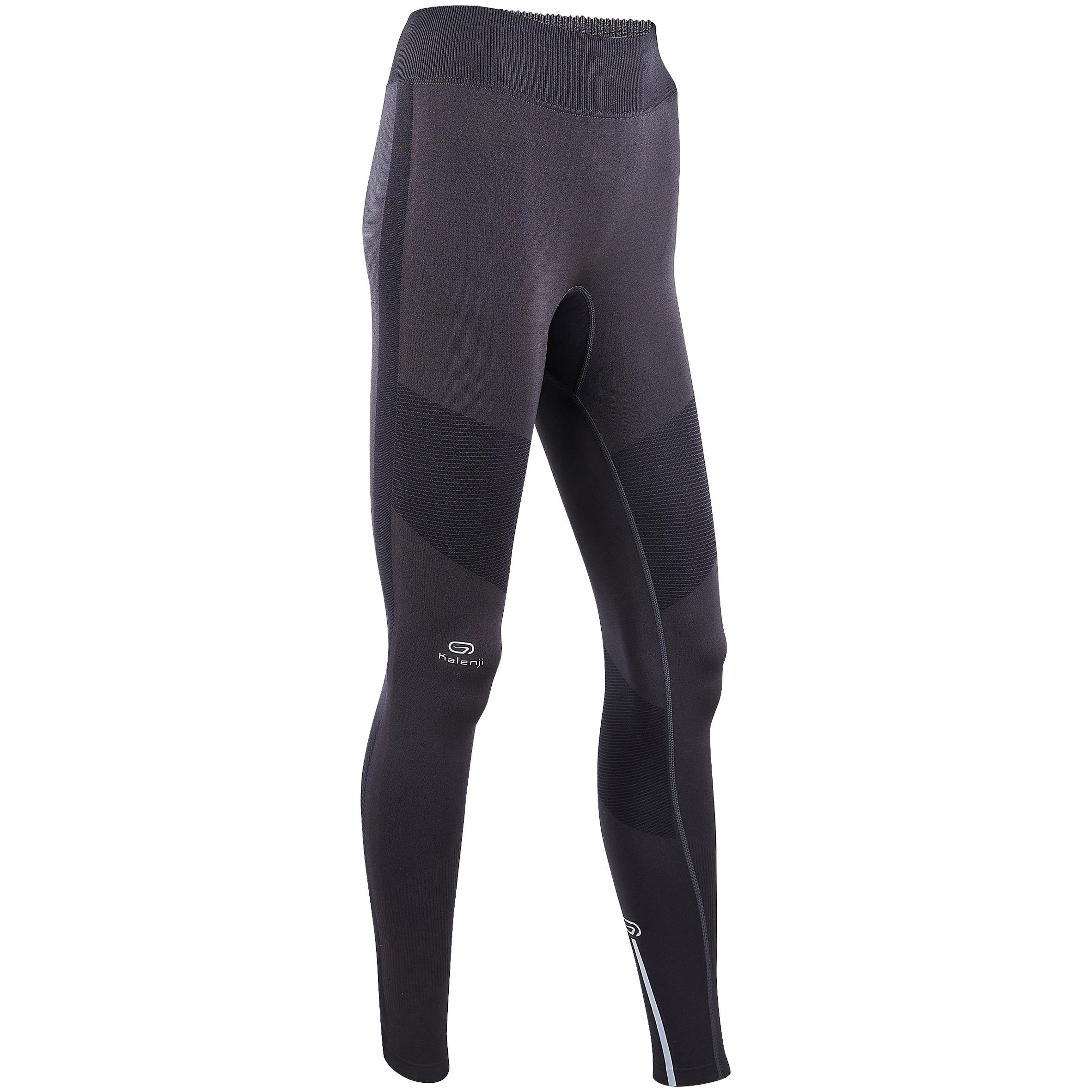 Kiprun Laufhose lang Tights Kiprun Care Damen dunkelgrau