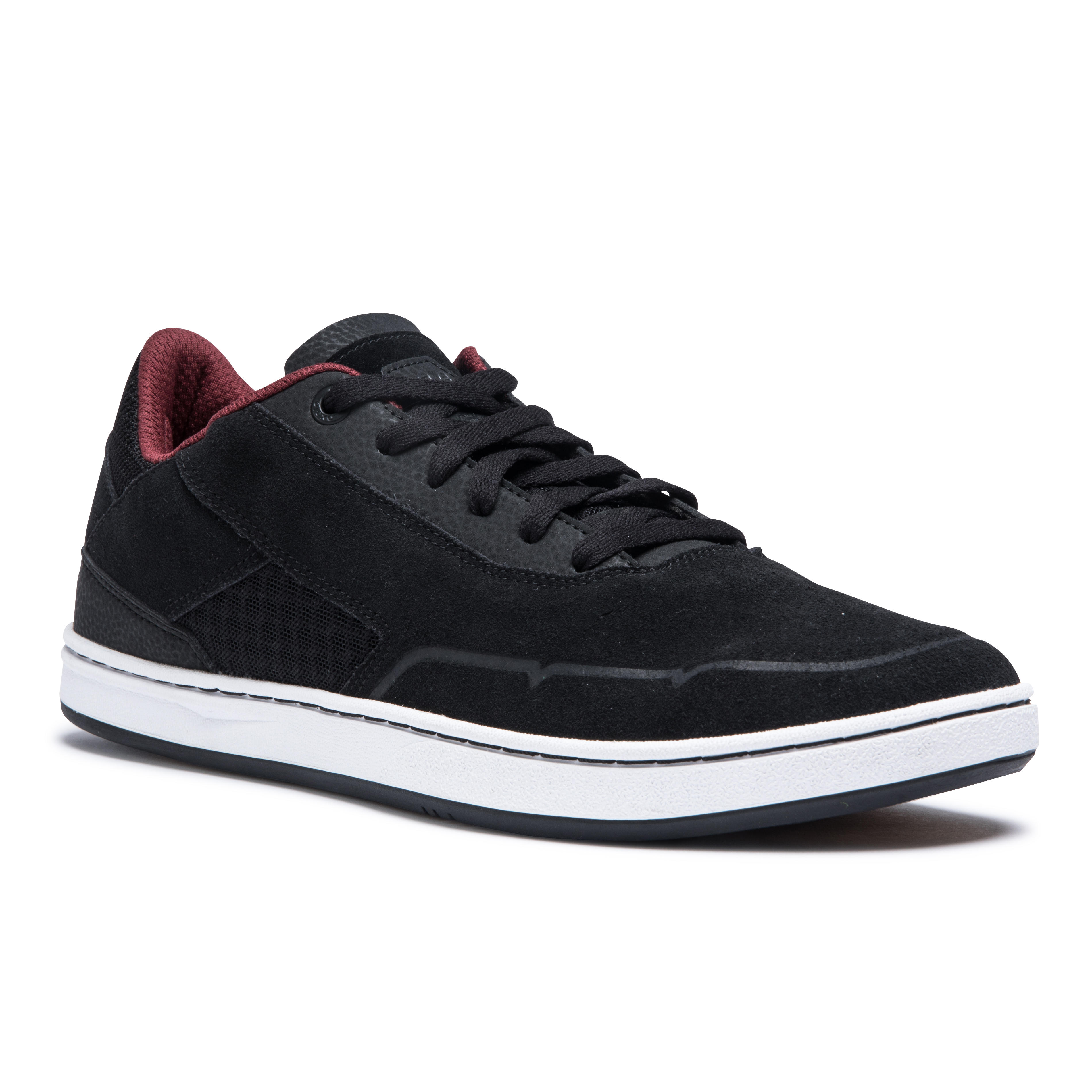 Oxelo Skateschuh Crush 500 Cupsohle Erwachsene schwarz/bordeaux