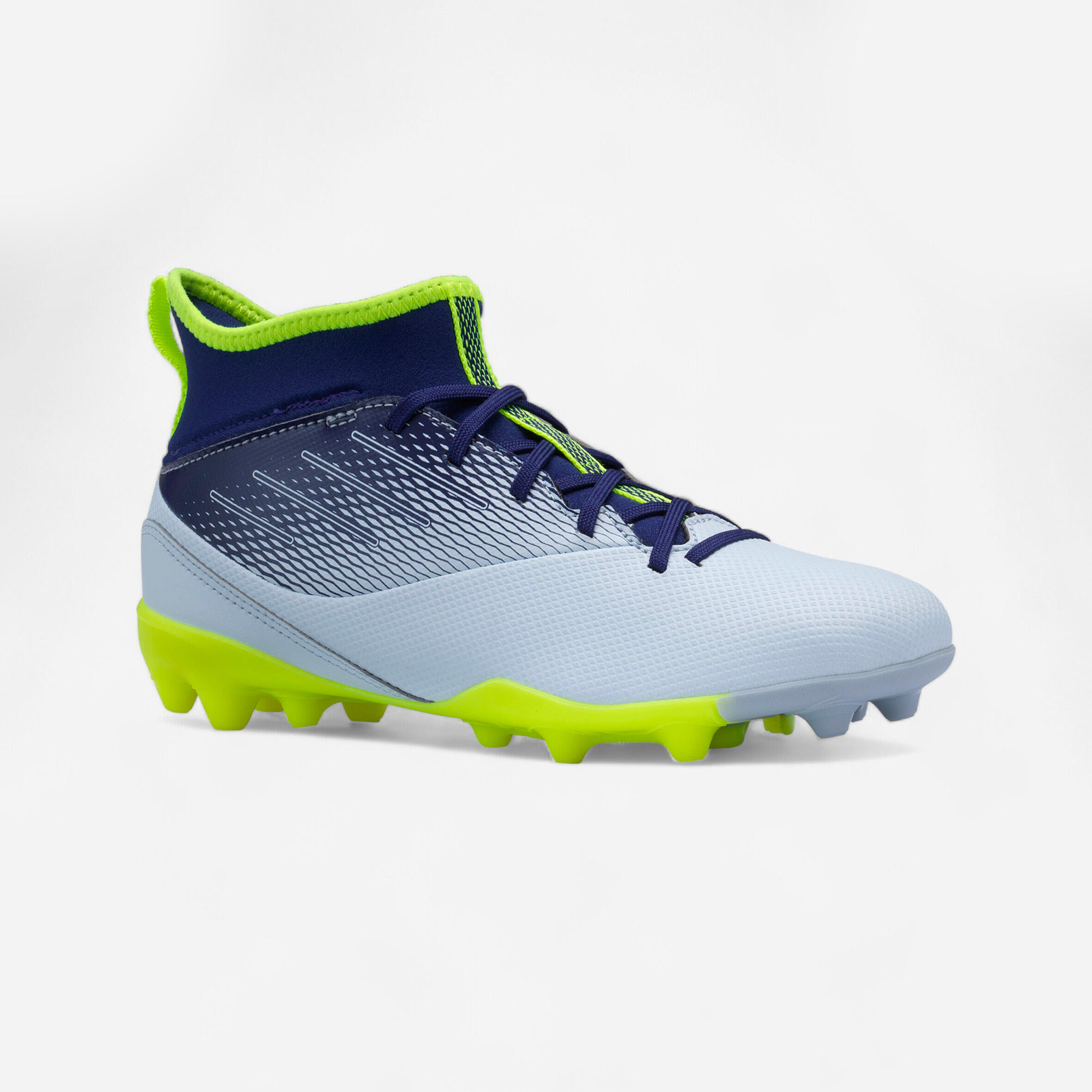 Kipsta Fußballschuhe Multinocken Agility 500 Mid MG Kinder grau/blau