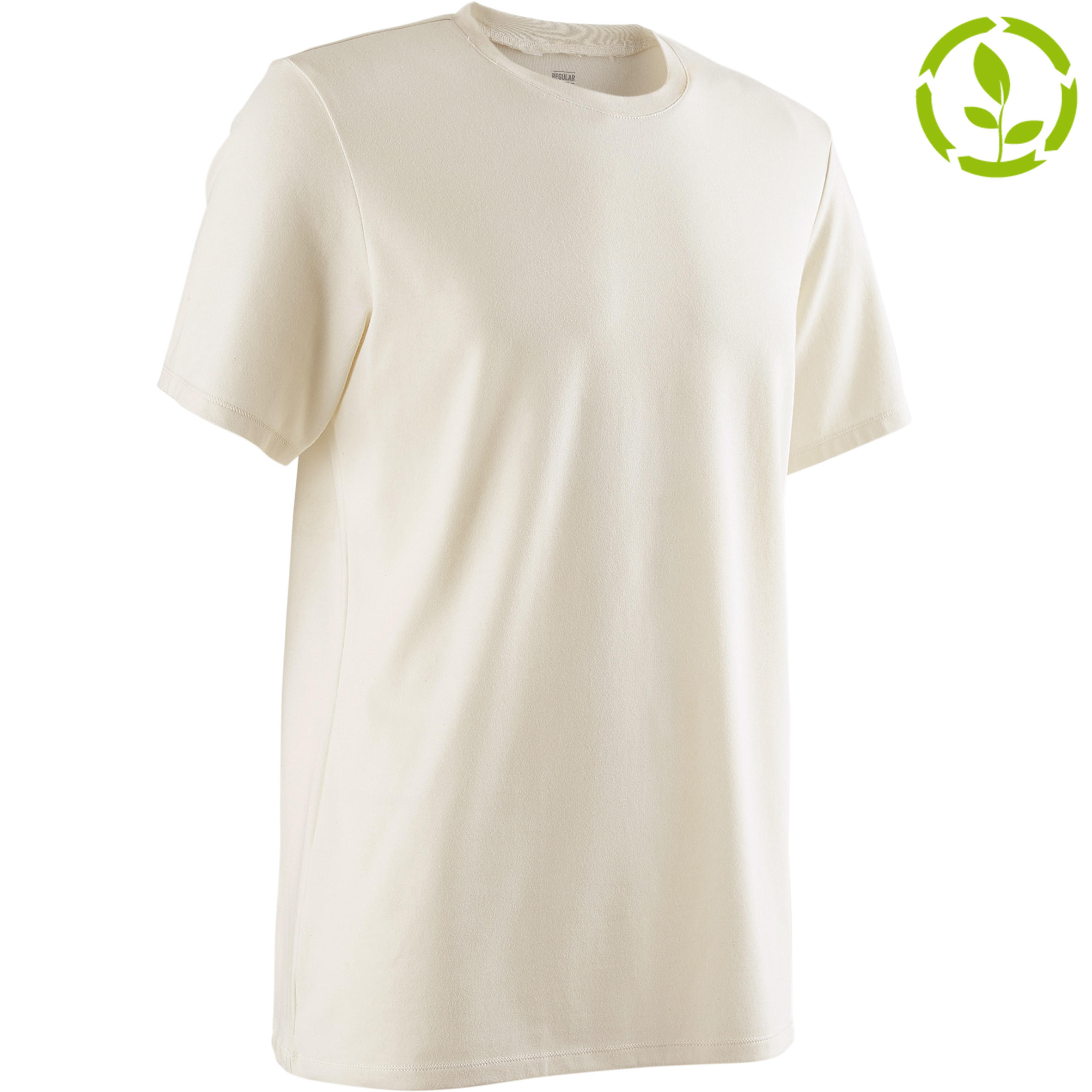 Nyamba T-Shirt 500 Regular Pilates sanfte Gym Herren greige