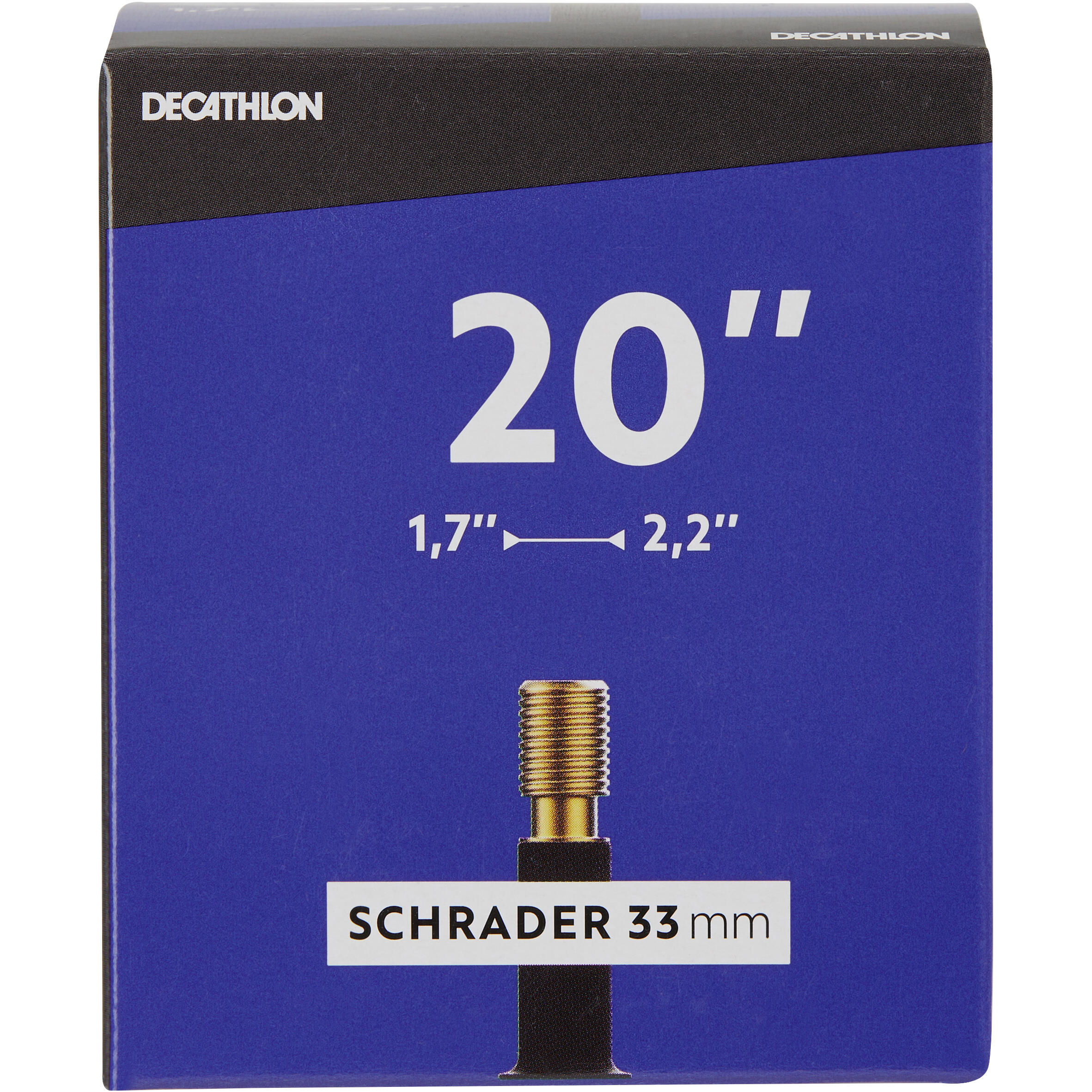 Decathlon Fahrradschlauch 20 Zoll × 1,7/2,2 Schrader 33 mm