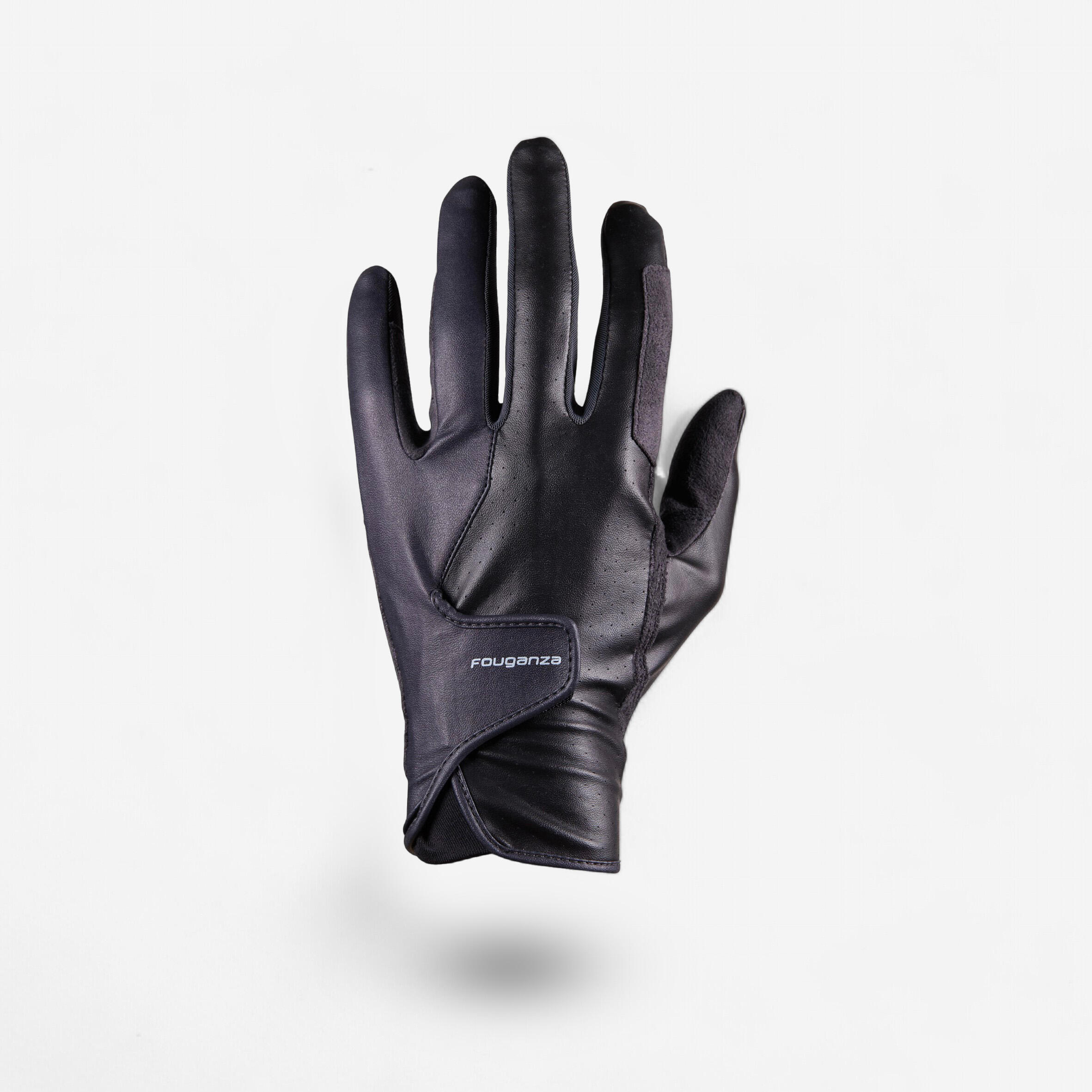 Fouganza Reithandschuhe 500 Herren schwarz