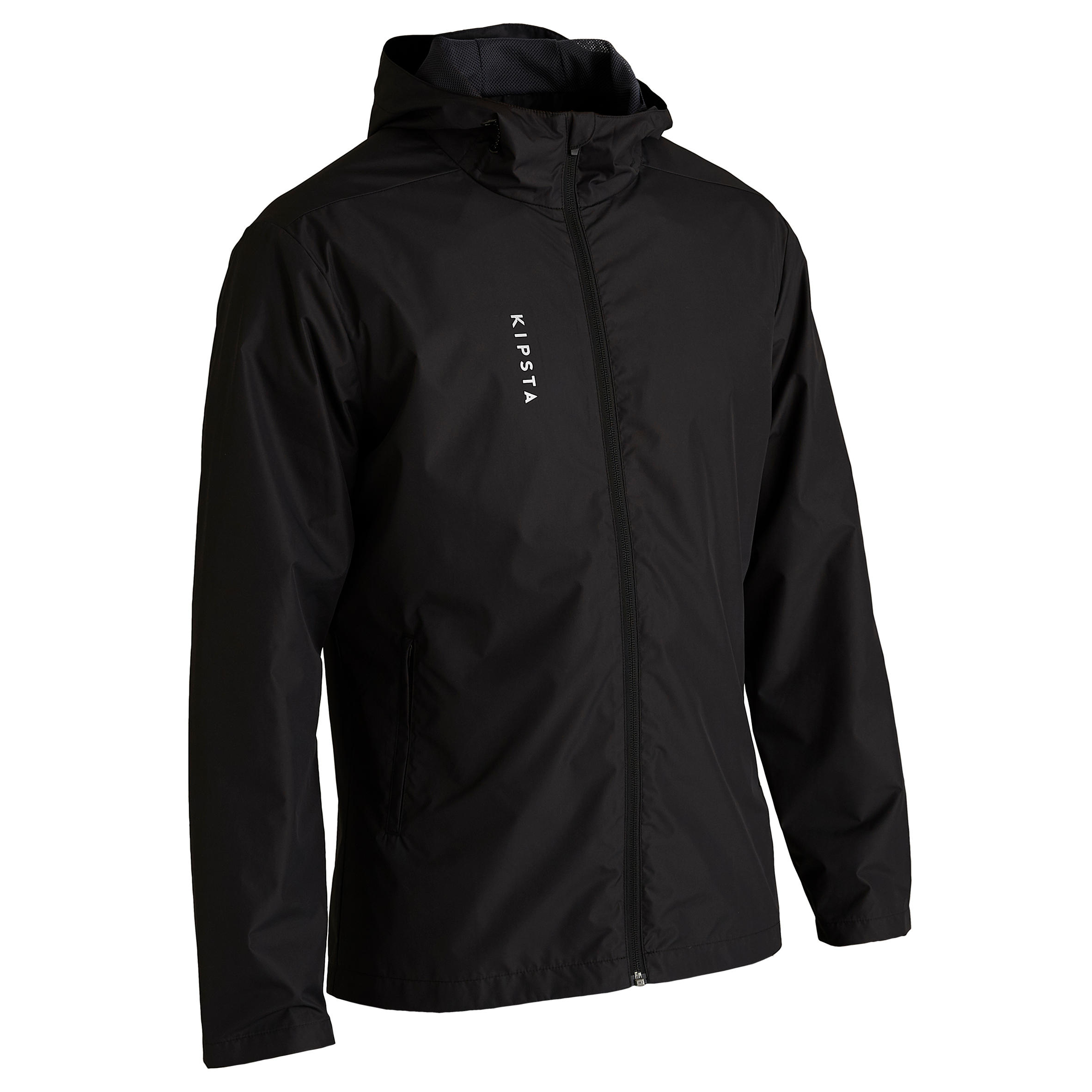 Kipsta Regenjacke Fussball T100 Erwachsene schwarz