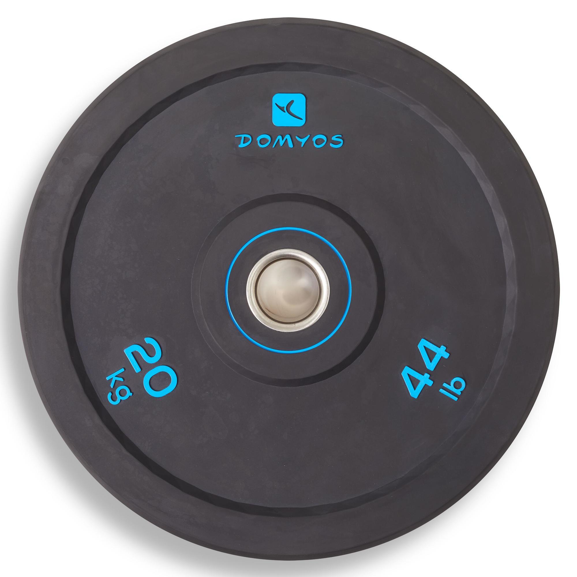 Domyos Hantelscheibe Bumper 20 kg, Innendurchmesser 50 mm
