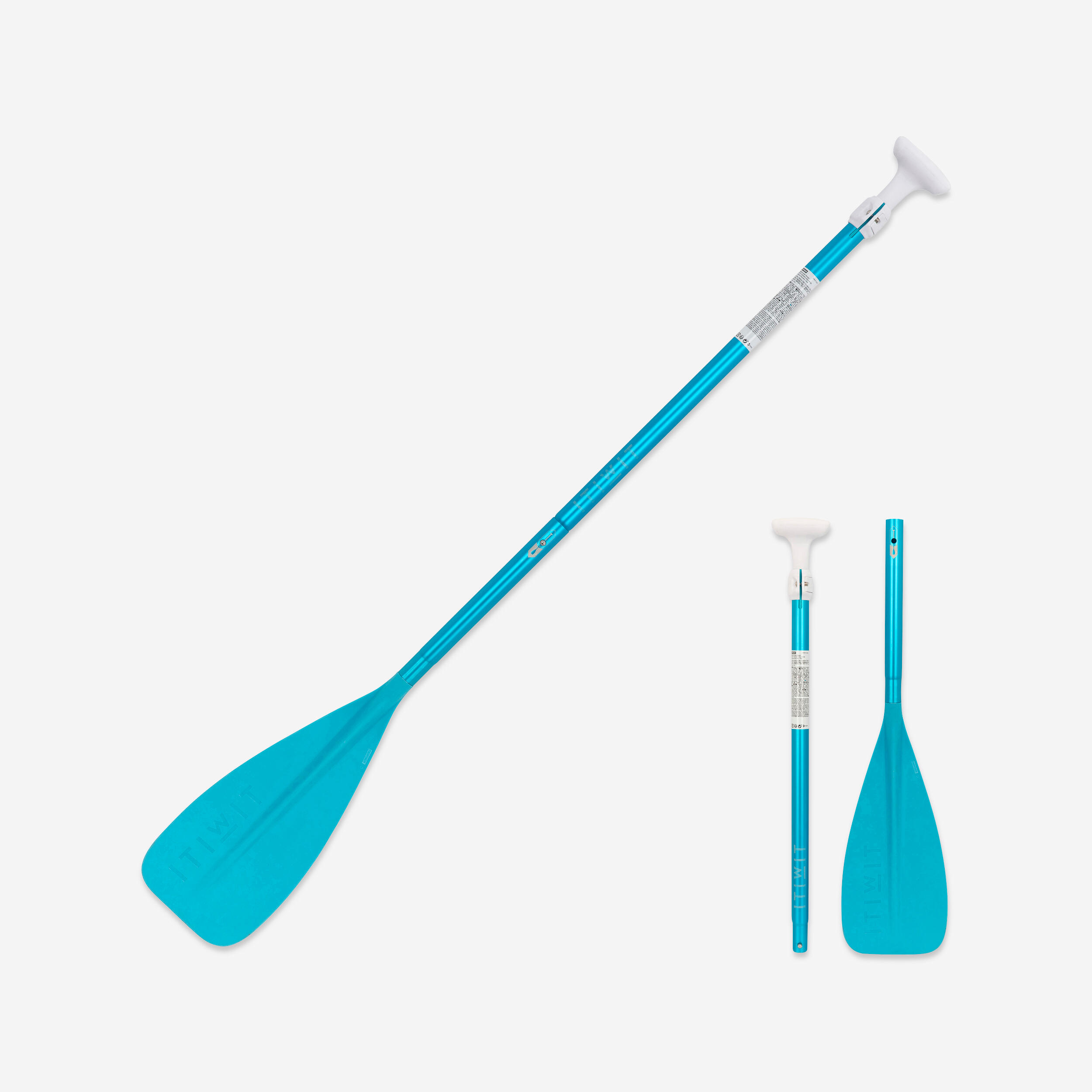 Itiwit SUP-Paddel 100 zerlegbar verstellbar 140‒180 cm für kleine Körpergrößen 3-teilig