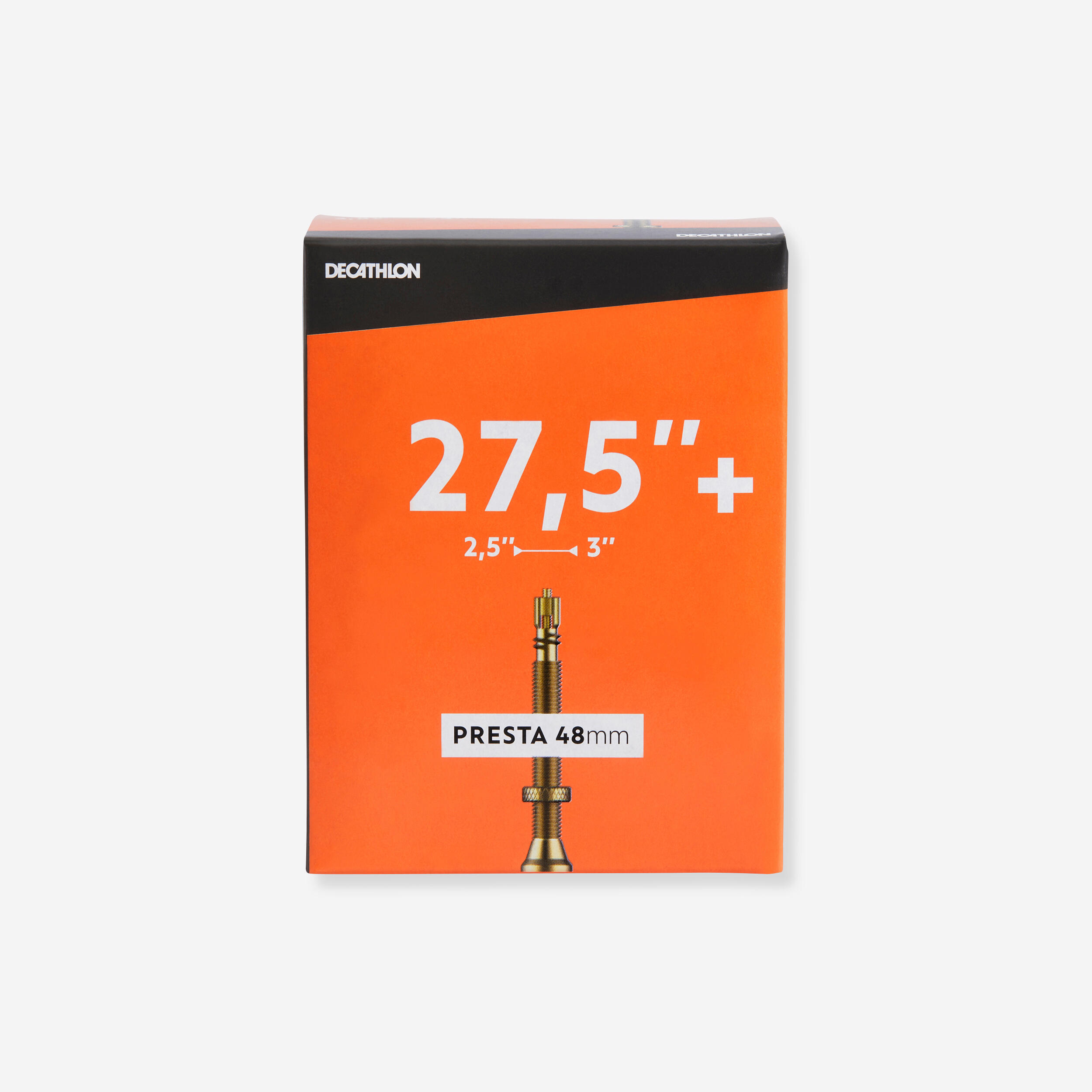 Decathlon Fahrradschlauch 27,5+ × 2,5/3 französisches Ventil (Presta) 48 mm