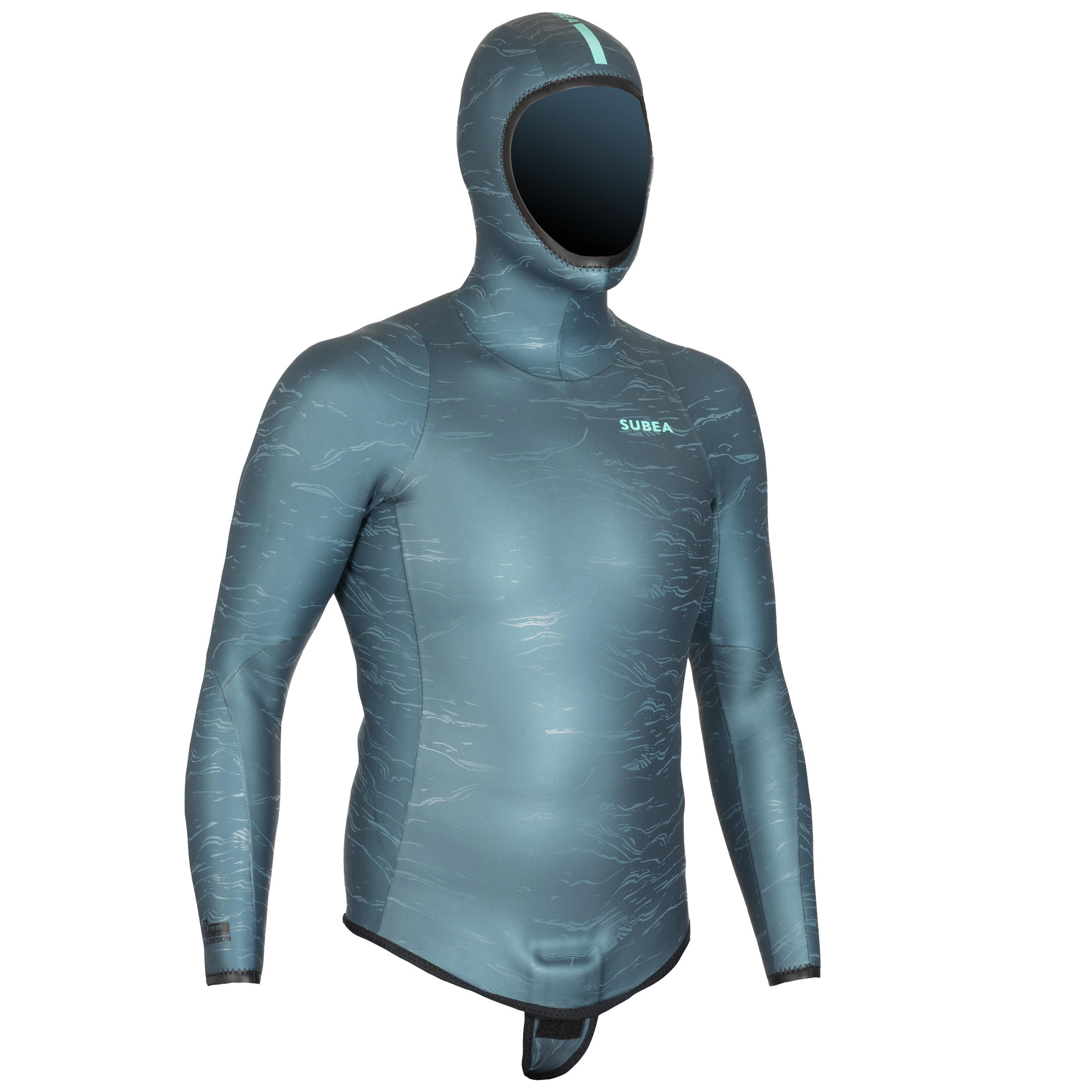 Subea Neoprenjacke Freediving FRD 900 Neopren 3 mm grau Print