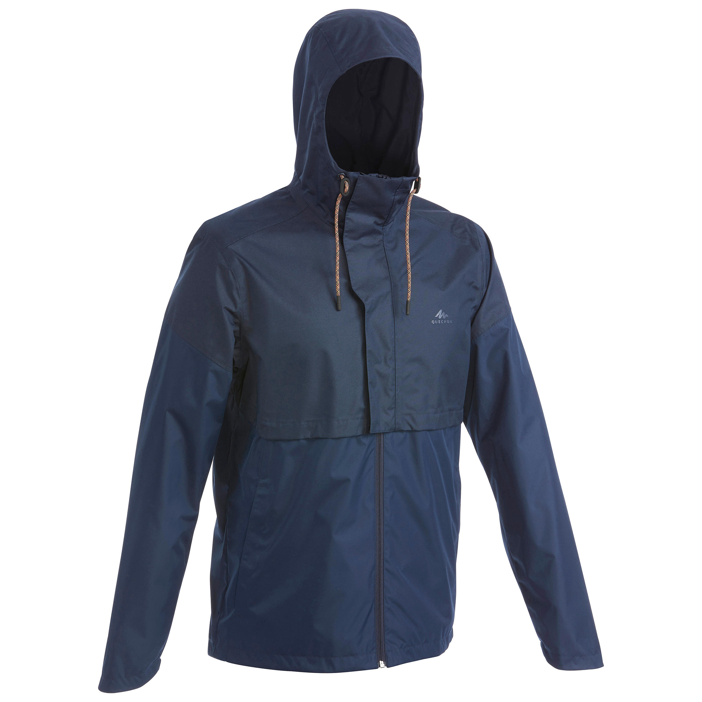 Quechua Wanderjacke Naturwandern NH500 Flap wasserdicht Herren marineblau
