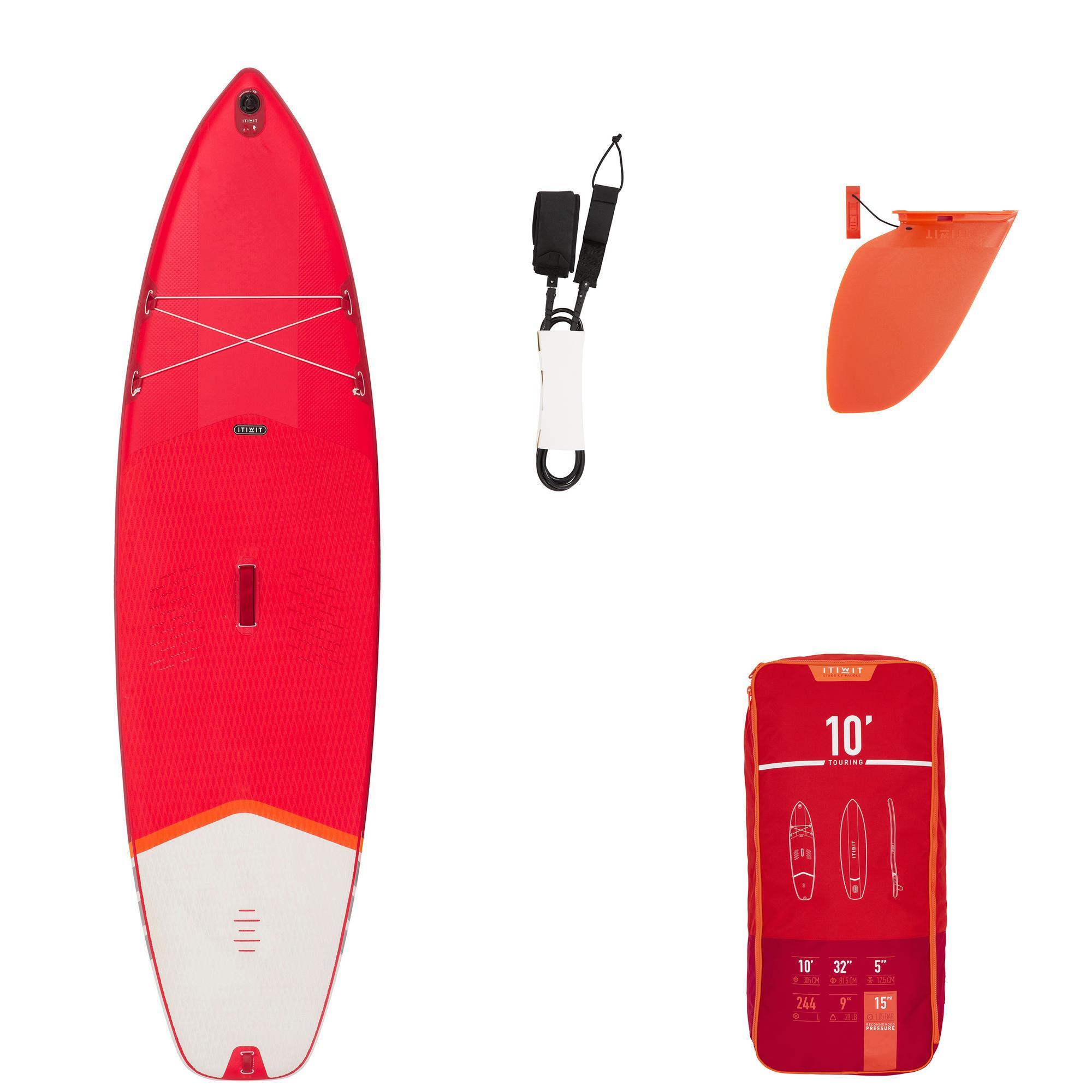 Itiwit SUP-Board Stand Up Paddle aufblasbar X100 Touring Einsteiger 10' rot