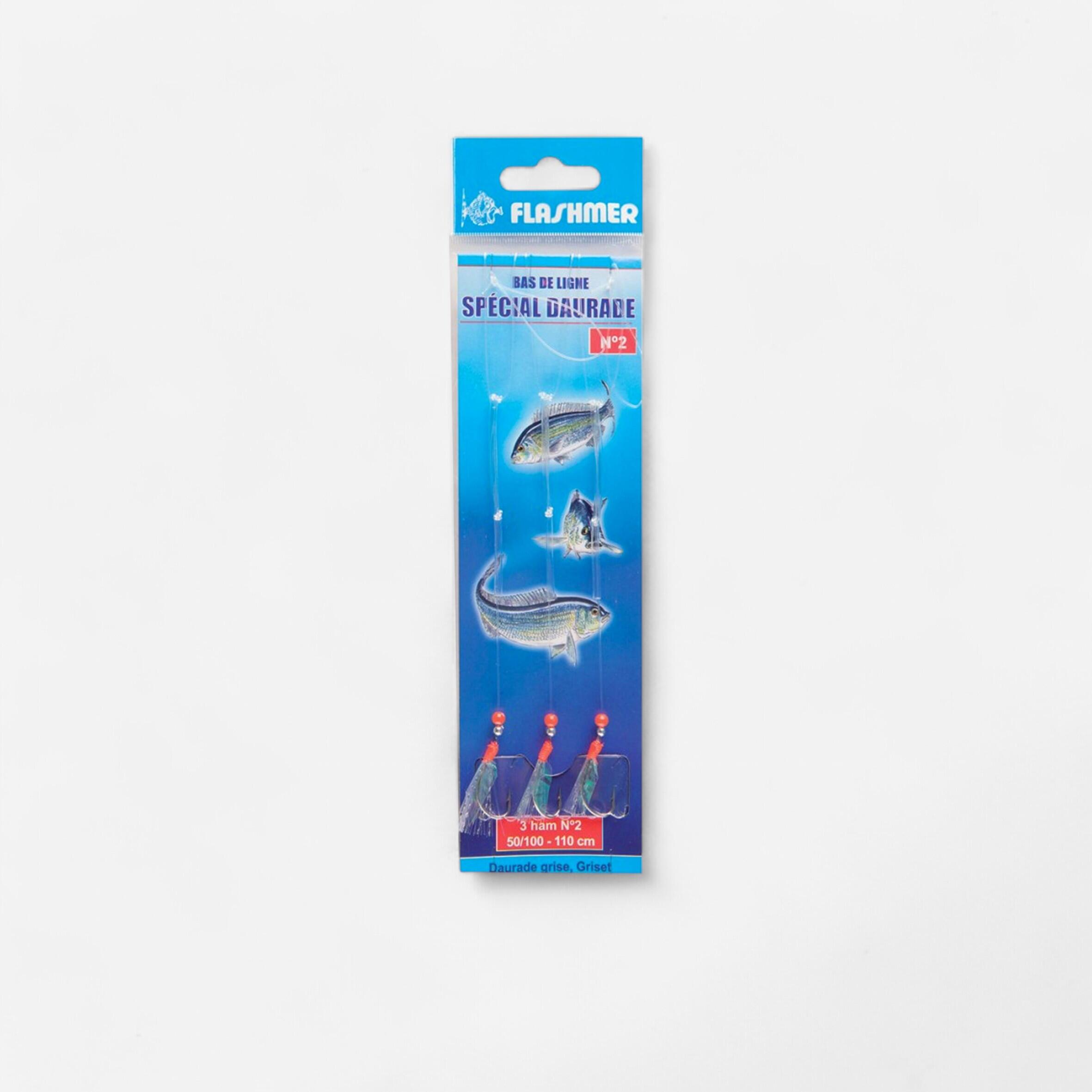 Flashmer Paternoster Spezial Streifenbrasse 3 Haken Nr. 2