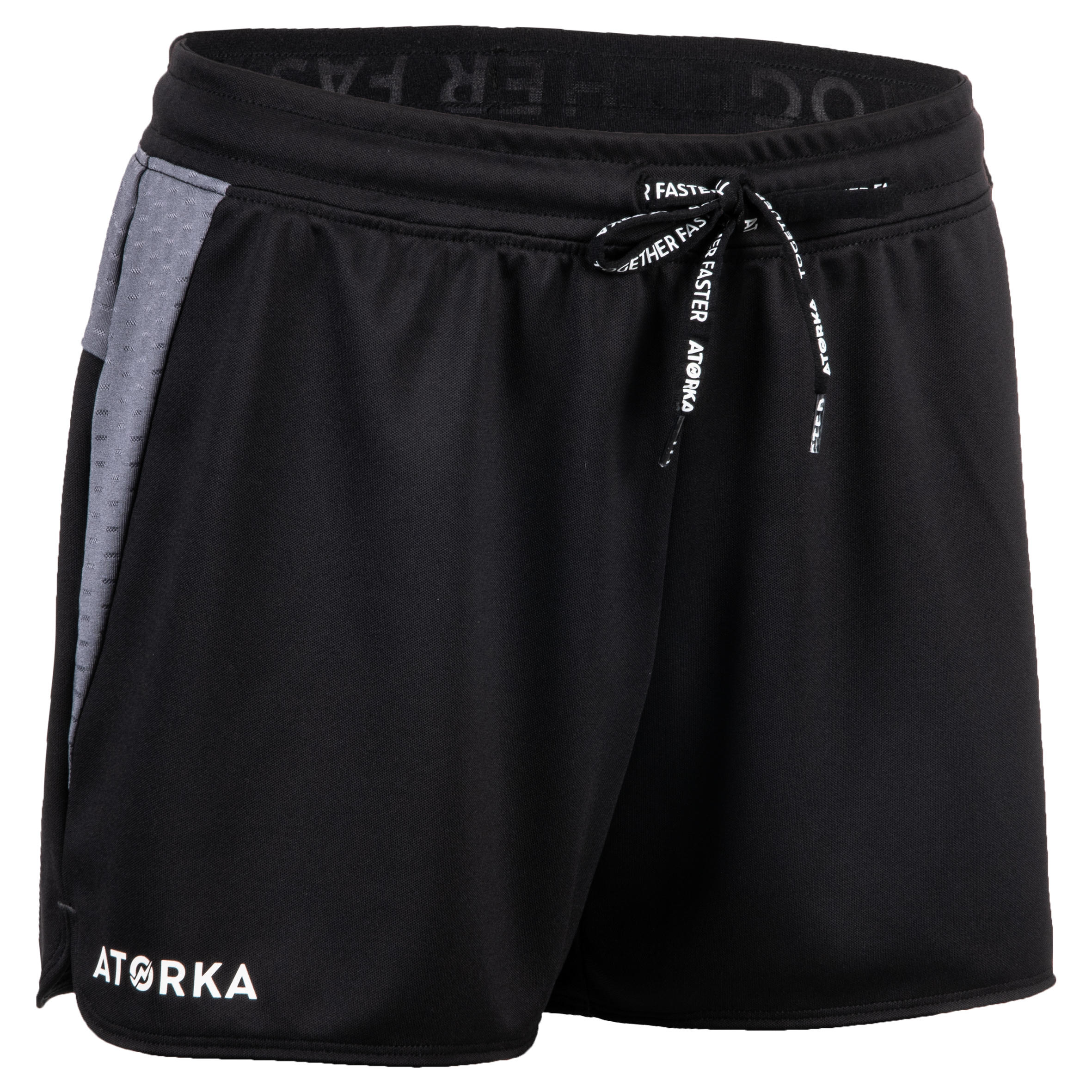 Atorka Handballshorts H500 Damen schwarz/grau