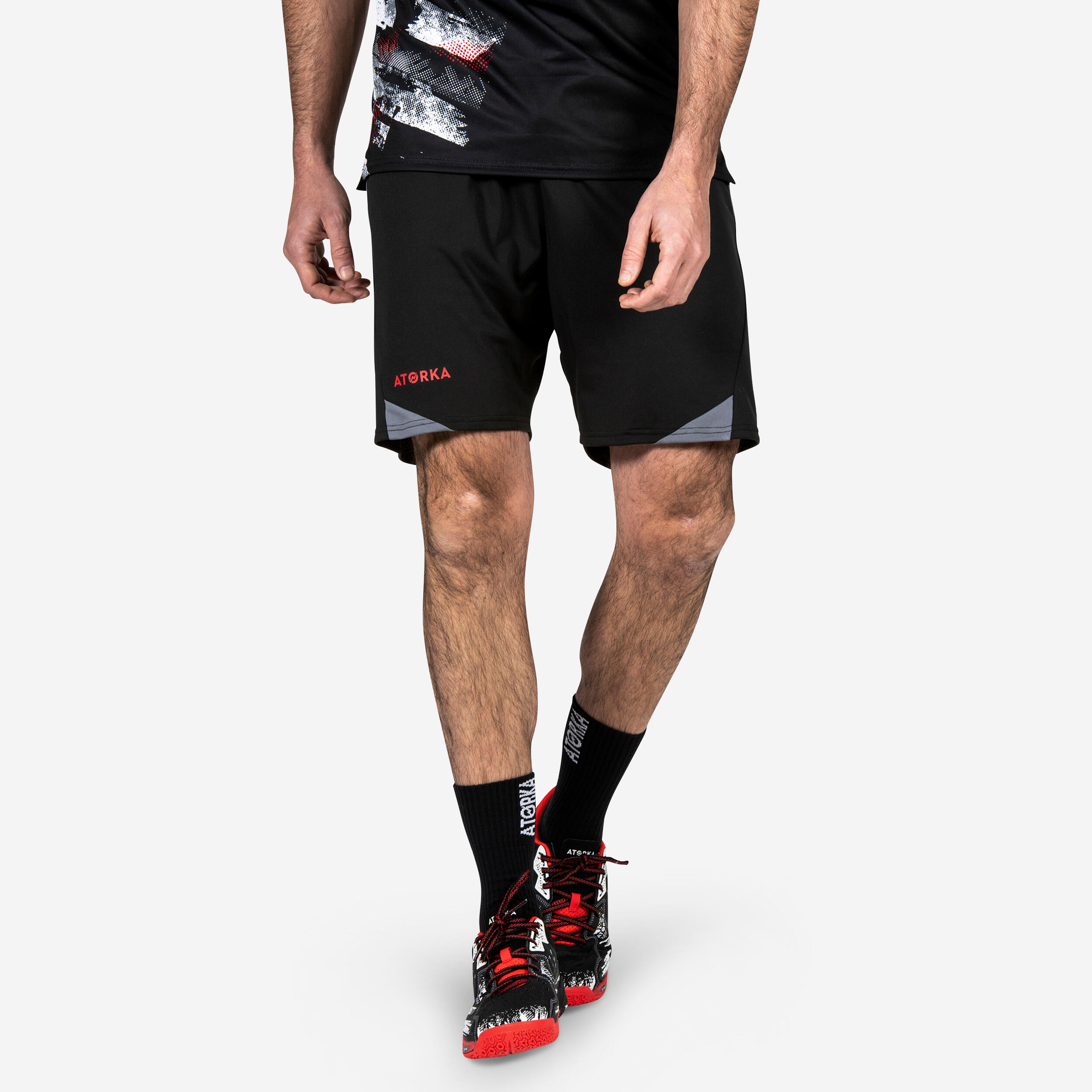 Atorka Handballshorts H500 Herren schwarz
