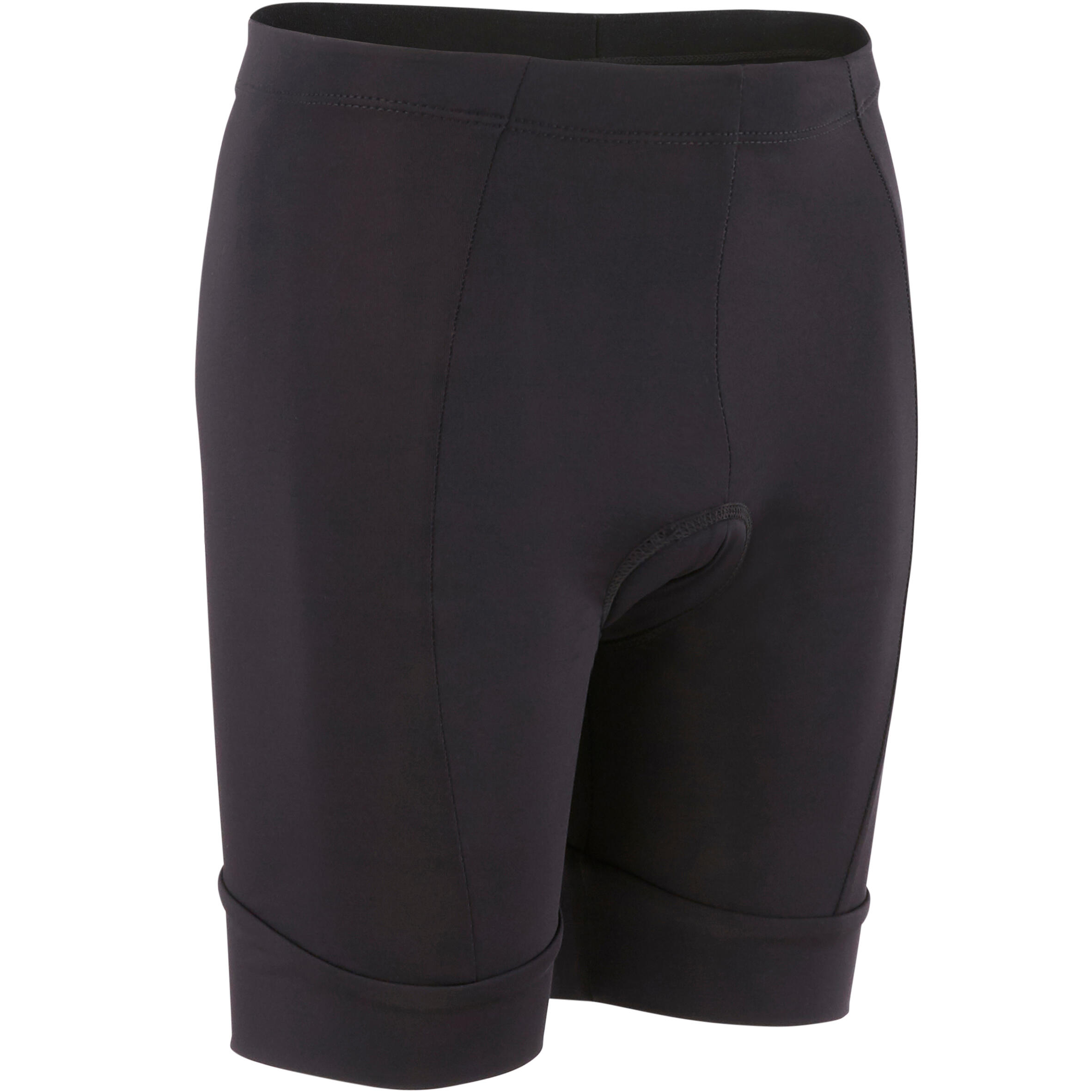 Btwin Radhose kurz 100 Kinder schwarz