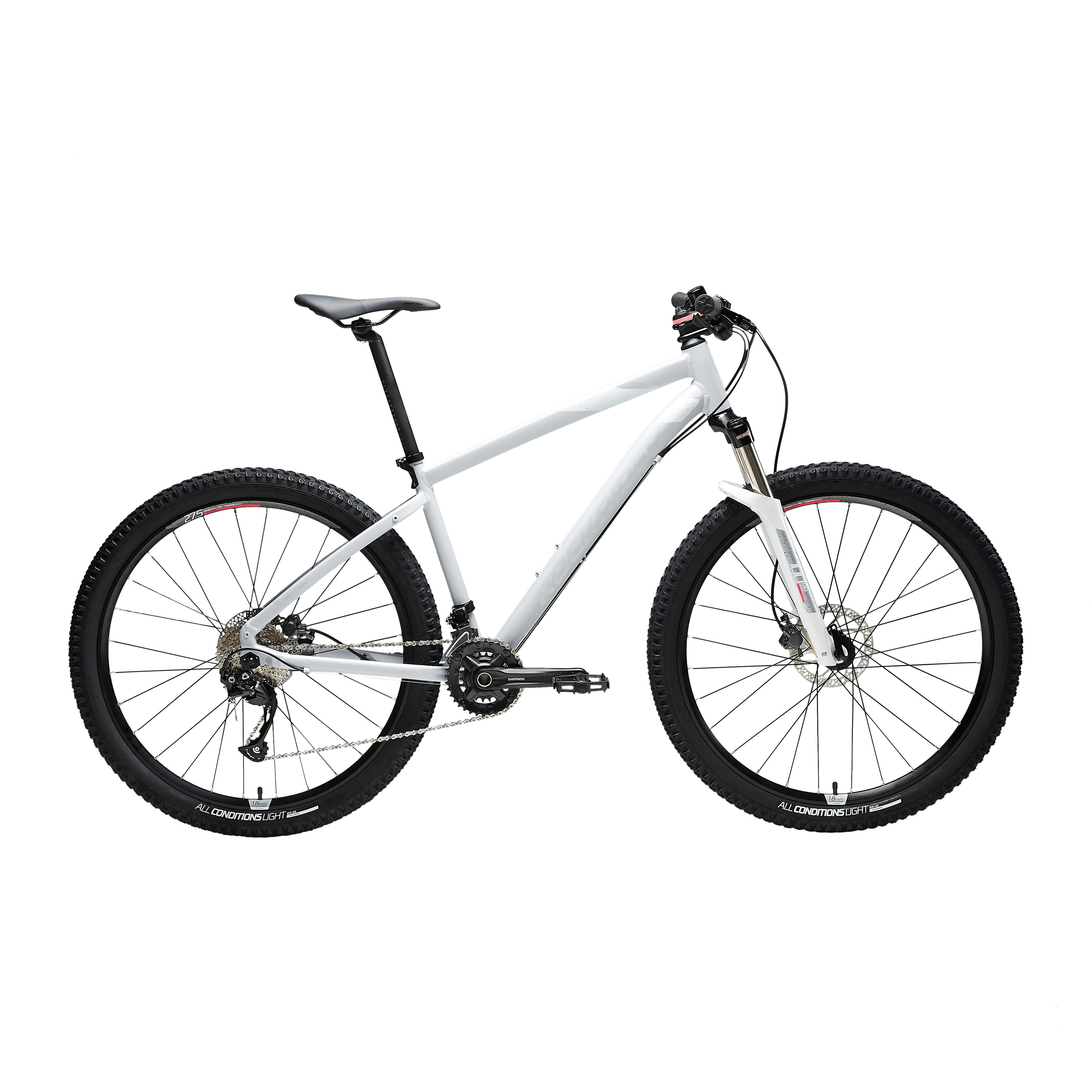 Rockrider Mountainbike ST 540 MTB 27,5 Zoll Damen grau/rosa