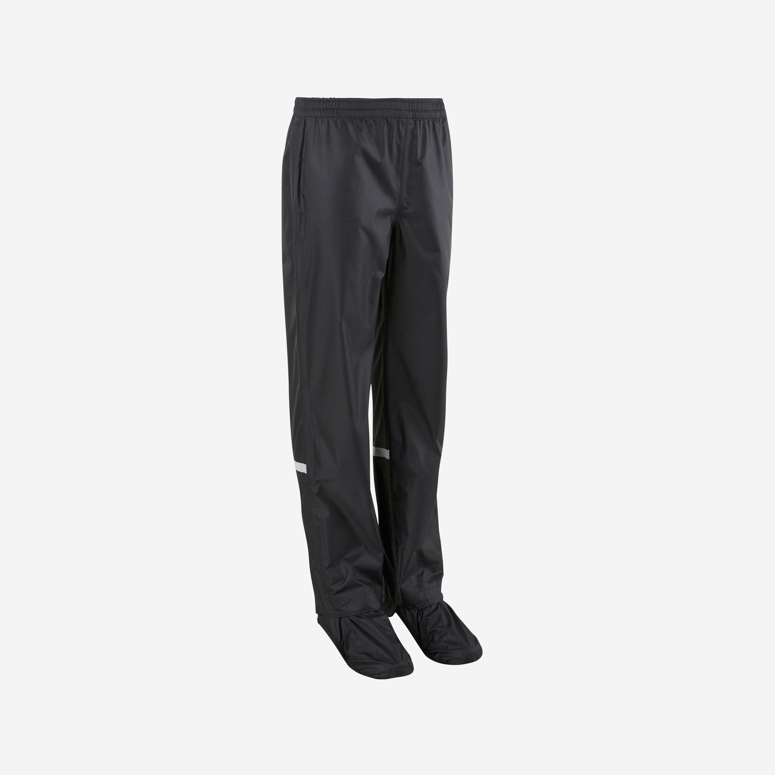 Btwin Fahrrad Regenhose 500 Kinder schwarz