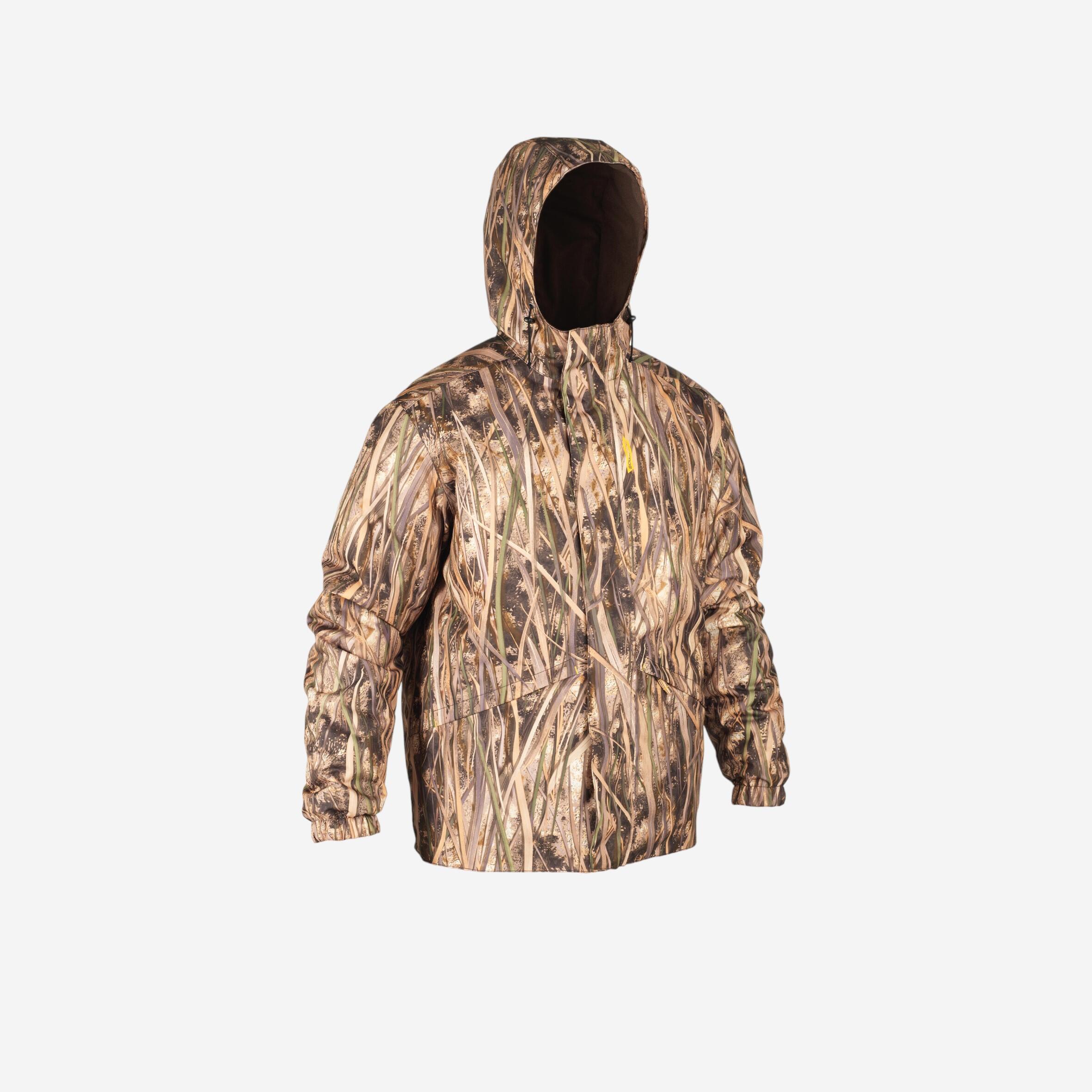 Solognac Jagdjacke 100 warm winddicht Camouflage Schilf