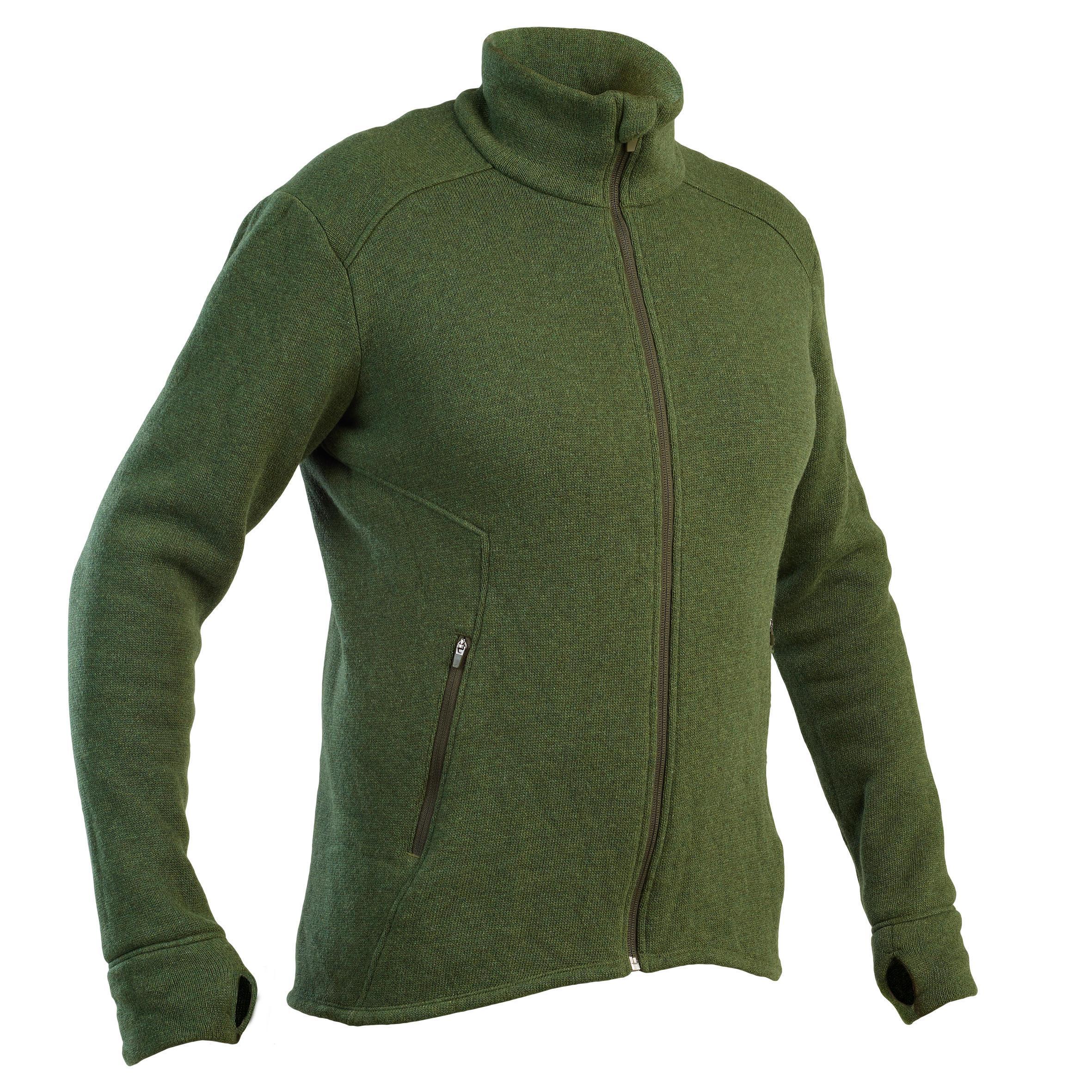 Solognac Jagdjacke Wolljacke 900 warm atmungsaktiv geräuscharm grün