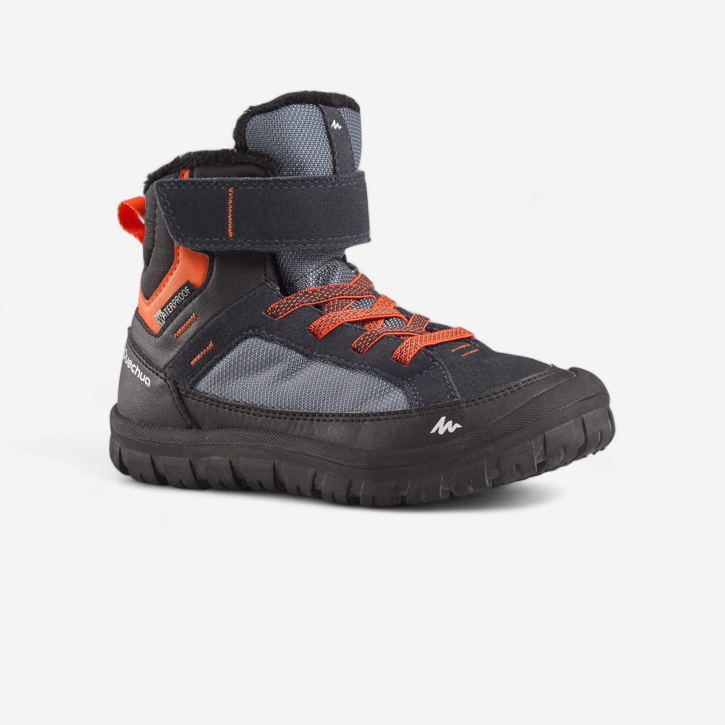 Quechua Wanderschuhe Winterwandern SH500 warm wasserdicht Klettband Kinder Gr.28–32 blau