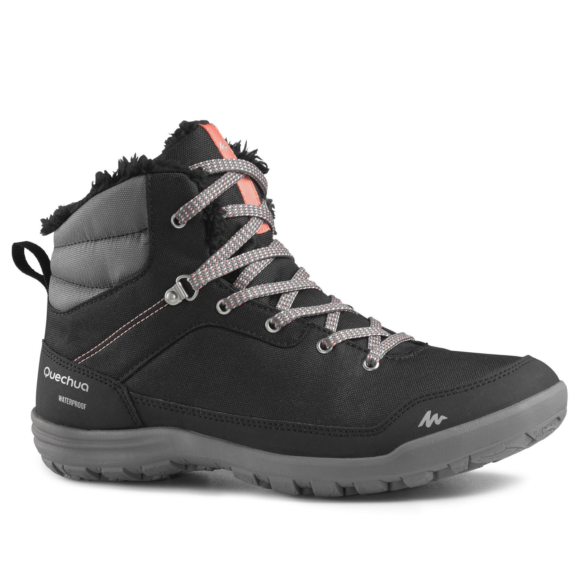 Quechua Wanderschuhe Winterwandern SH100 Warm wasserdicht halbhoch Damen