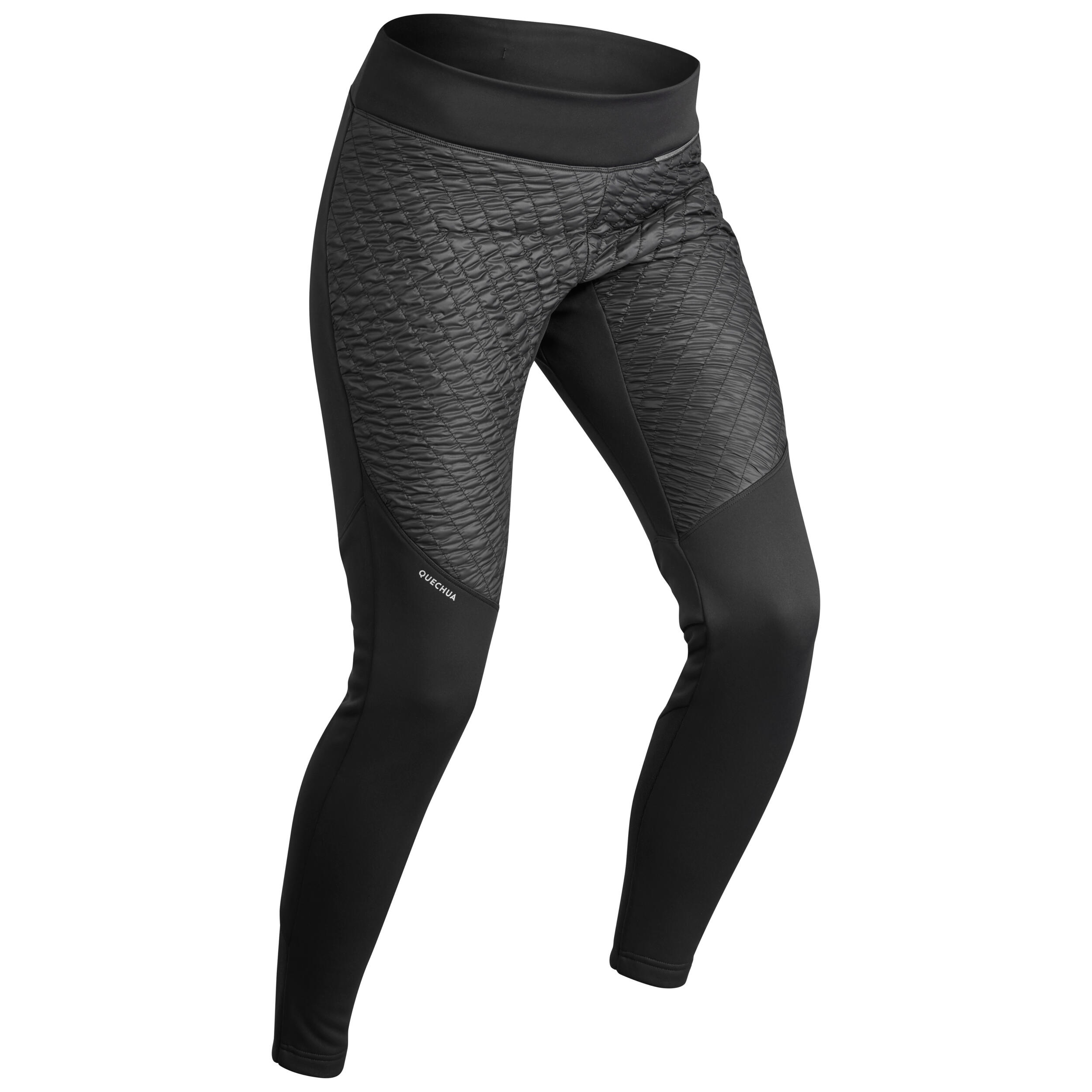 Quechua Leggings Winterwandern SH500 Warm wasserabweisend Damen schwarz