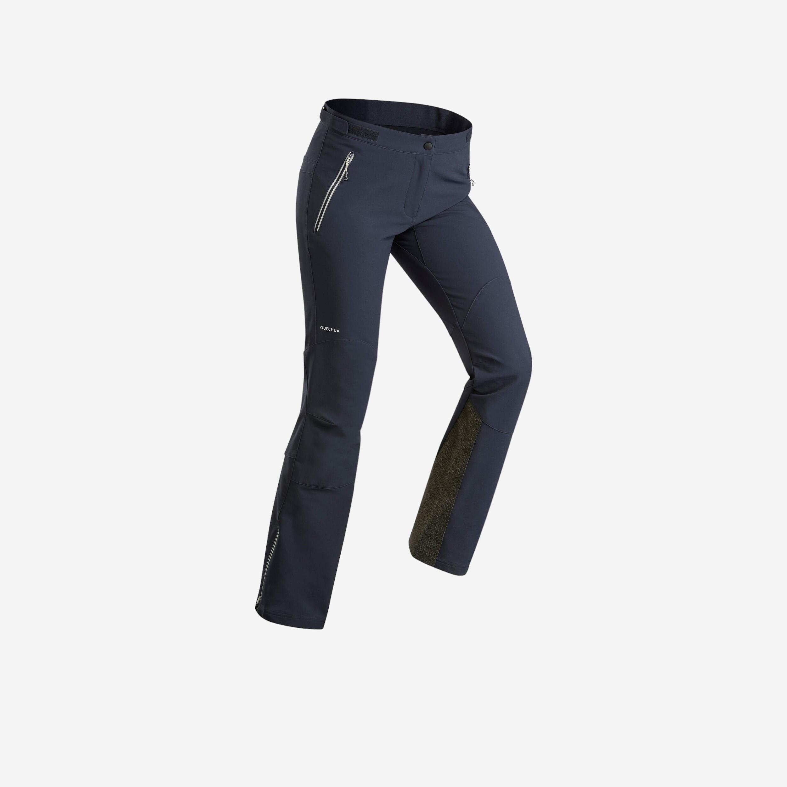 Quechua Softshellhose Winterwandern SH900 Warm Wasserabweisend Damen blau