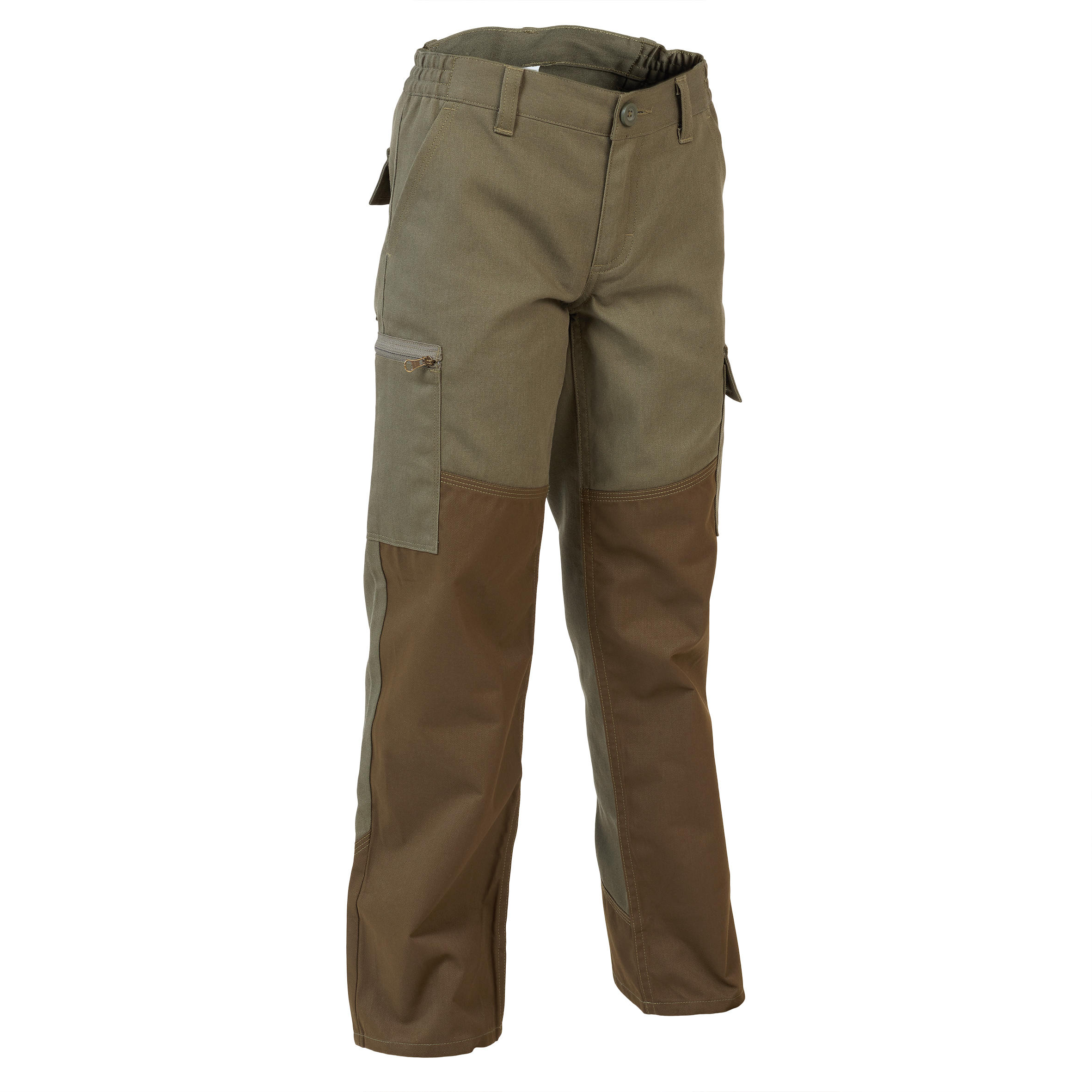 Solognac Jagdhose 100 RENFORT Kinder grün braun