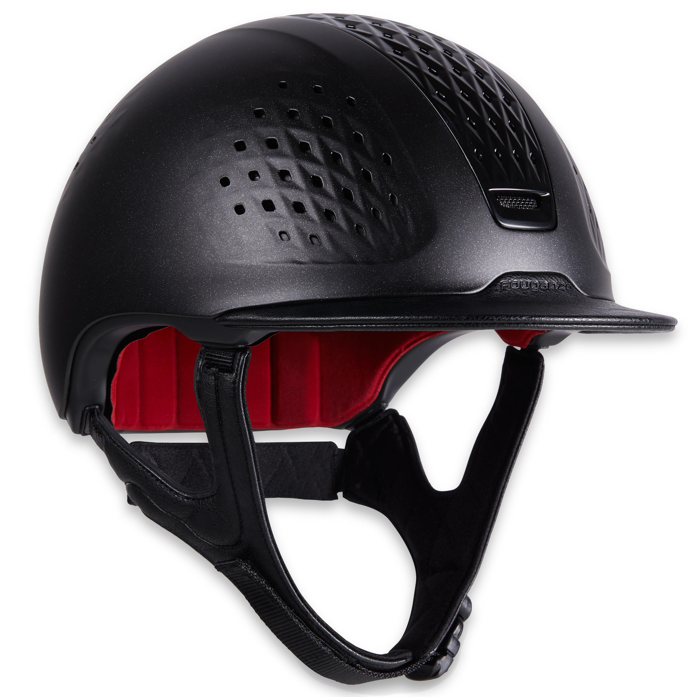Fouganza Reithelm 900 schwarz mit Schutzhülle