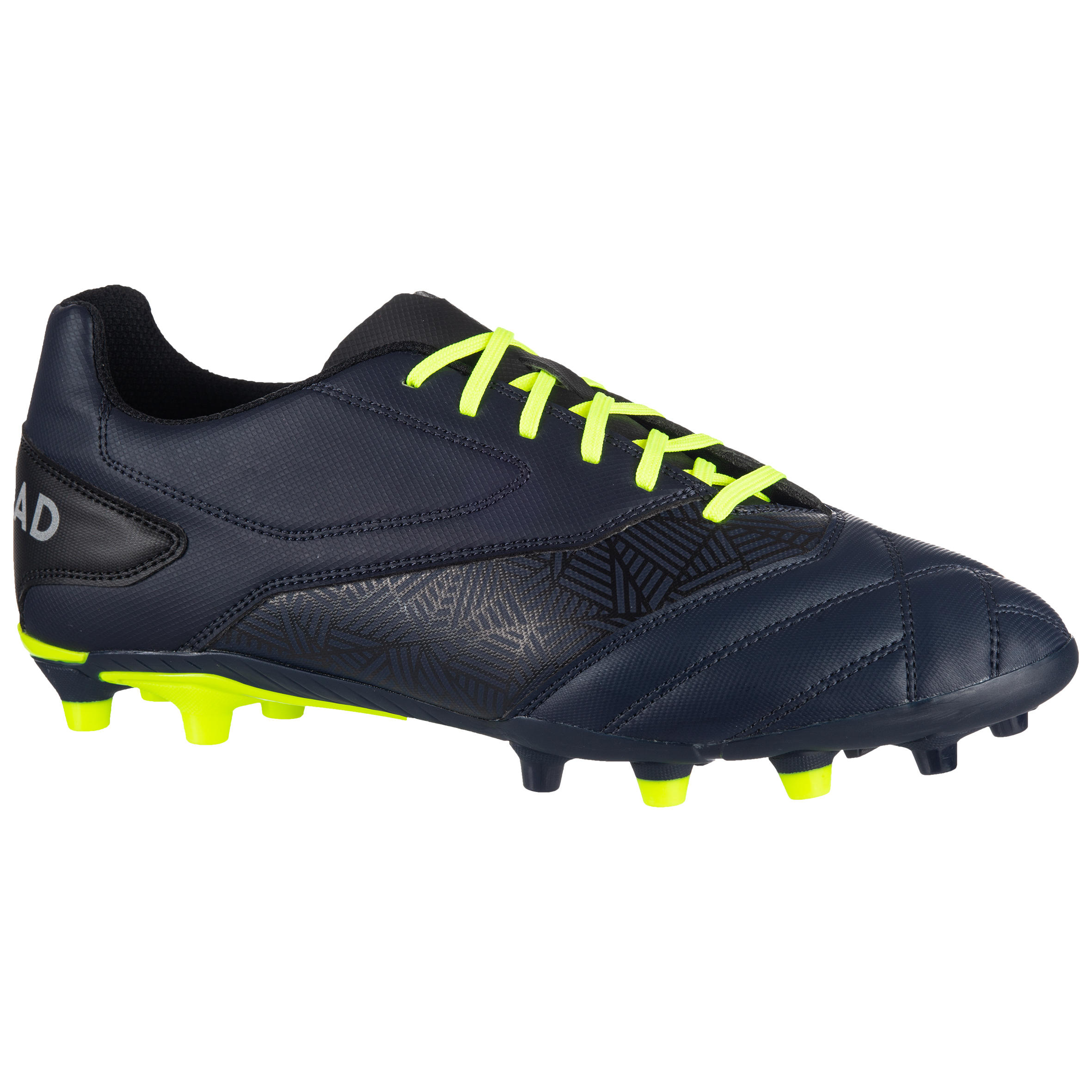 Offload Rugbyschuhe Density R100 FG gegossene Stollen trockene Plätze Herren blau/gelb