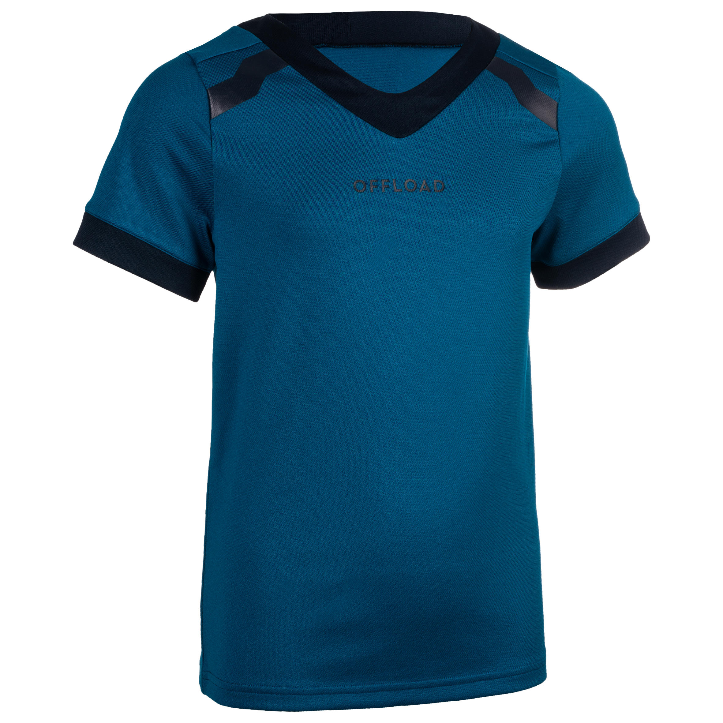 Offload Rugbytrikot Kurzarm R100 Kinder blau