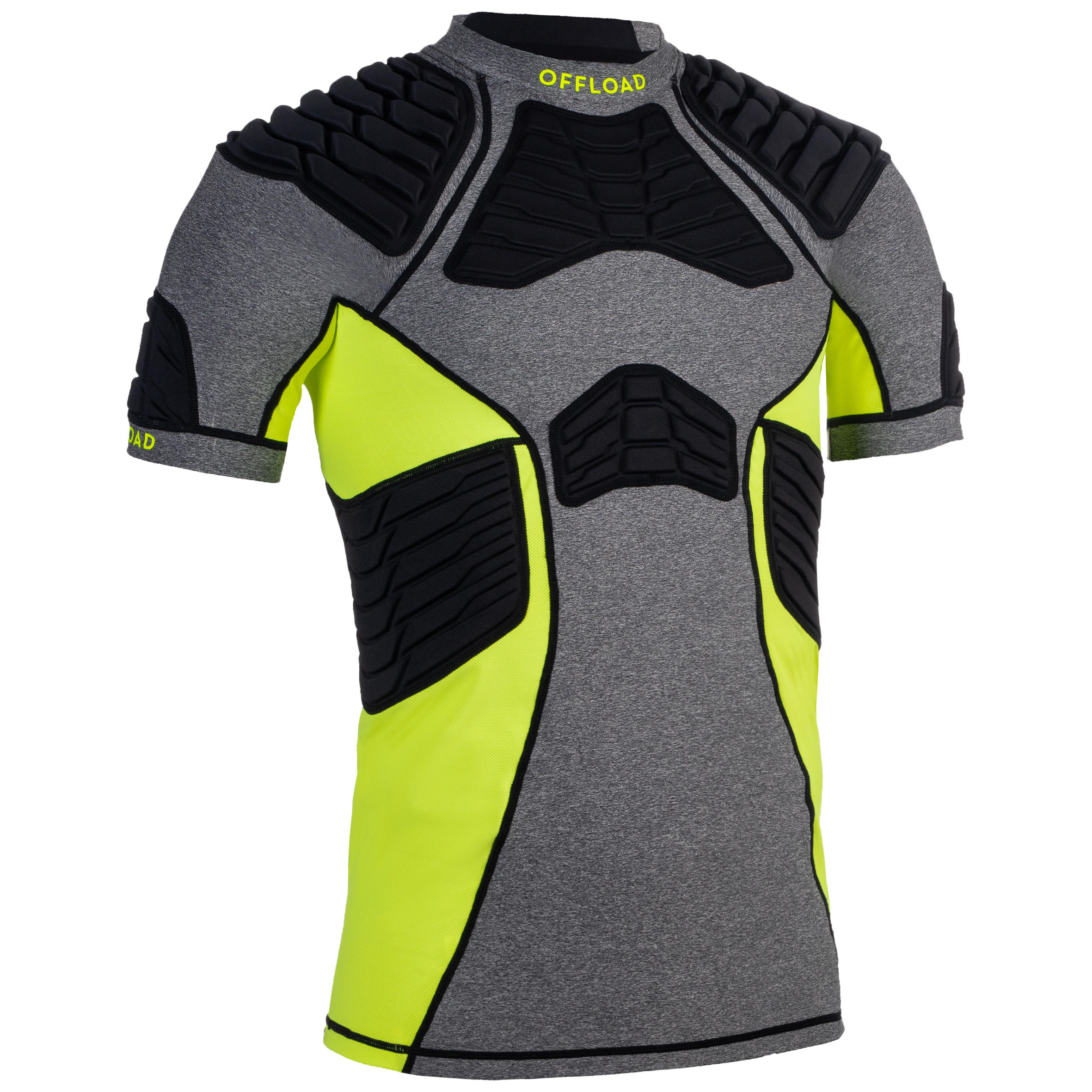 Offload Rugby-Schulterschutz R900 Herren grau/gelb