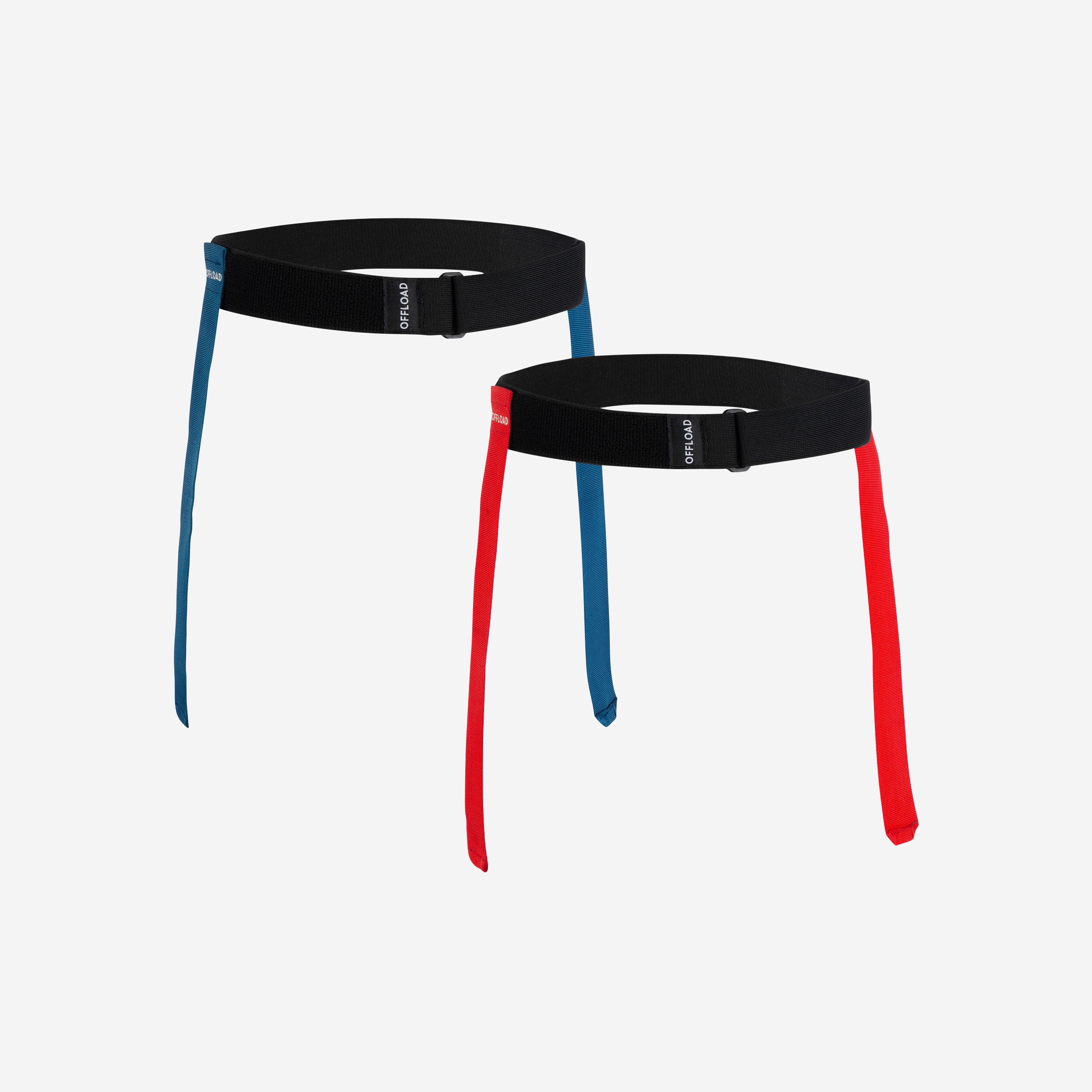 Offload Rugby Flag Belt Set R500 blau/rot