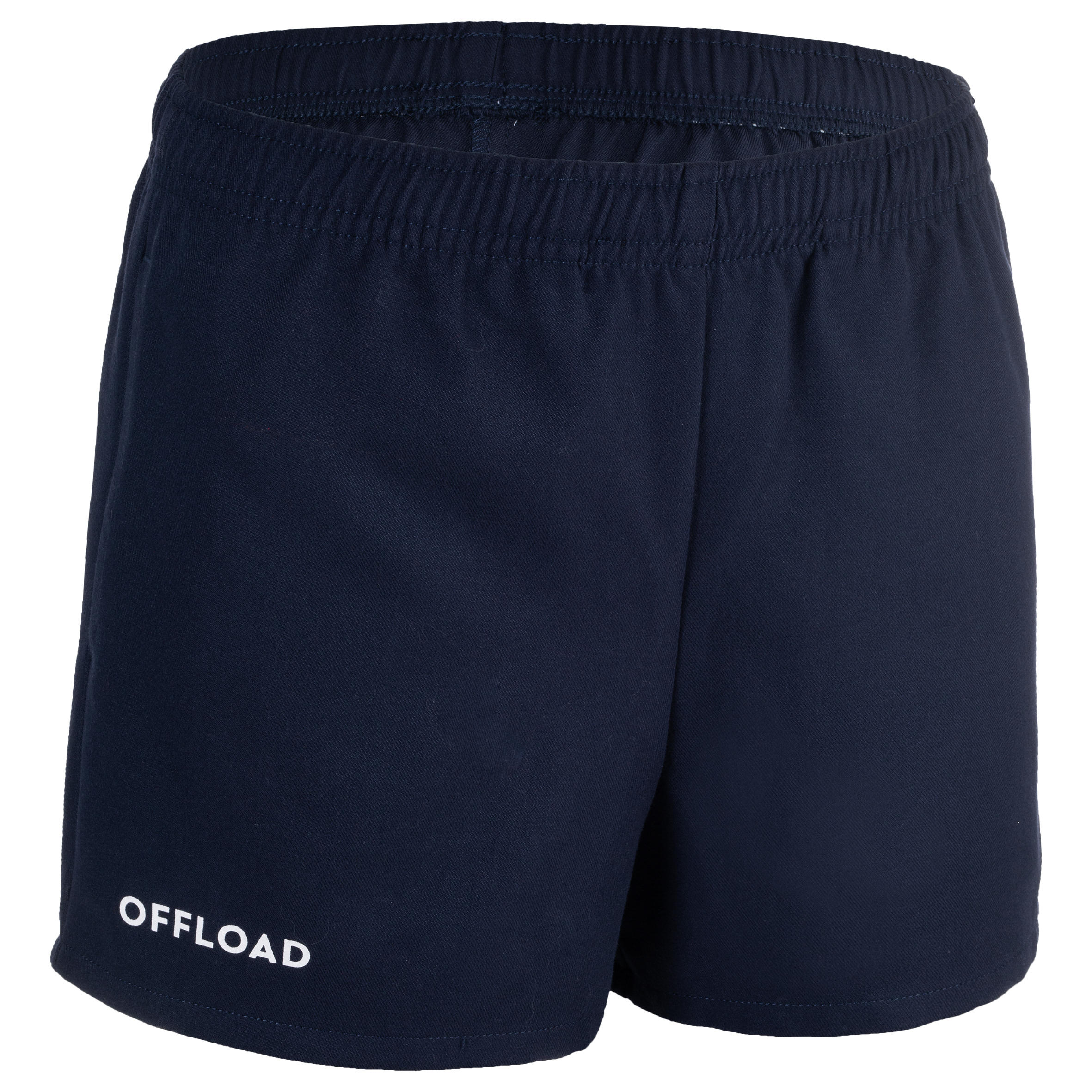 Offload Rugbyshorts R100 mit Taschen Kinder blau