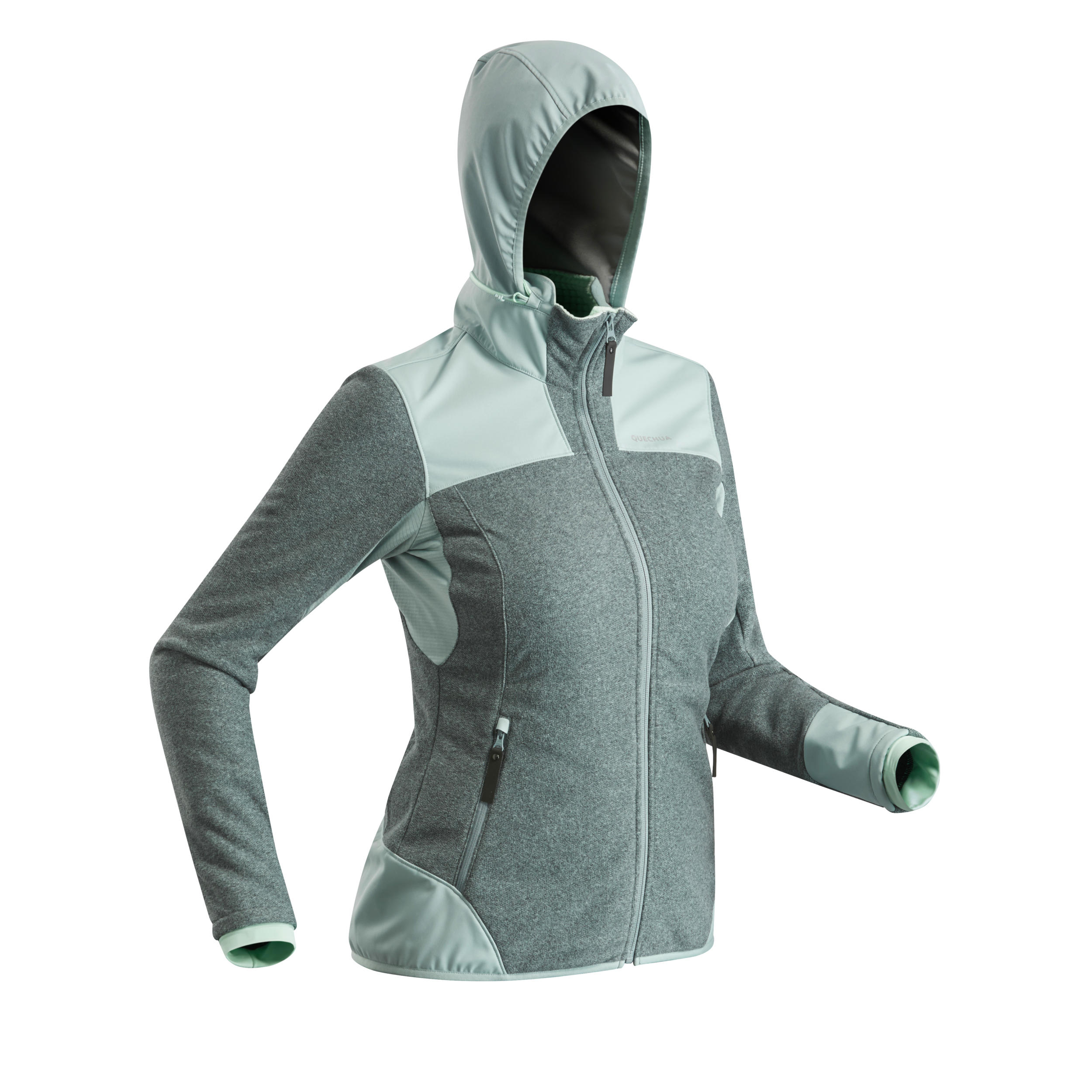 Quechua Fleecejacke Winterwandern SH500 X-Warm Damen weiss