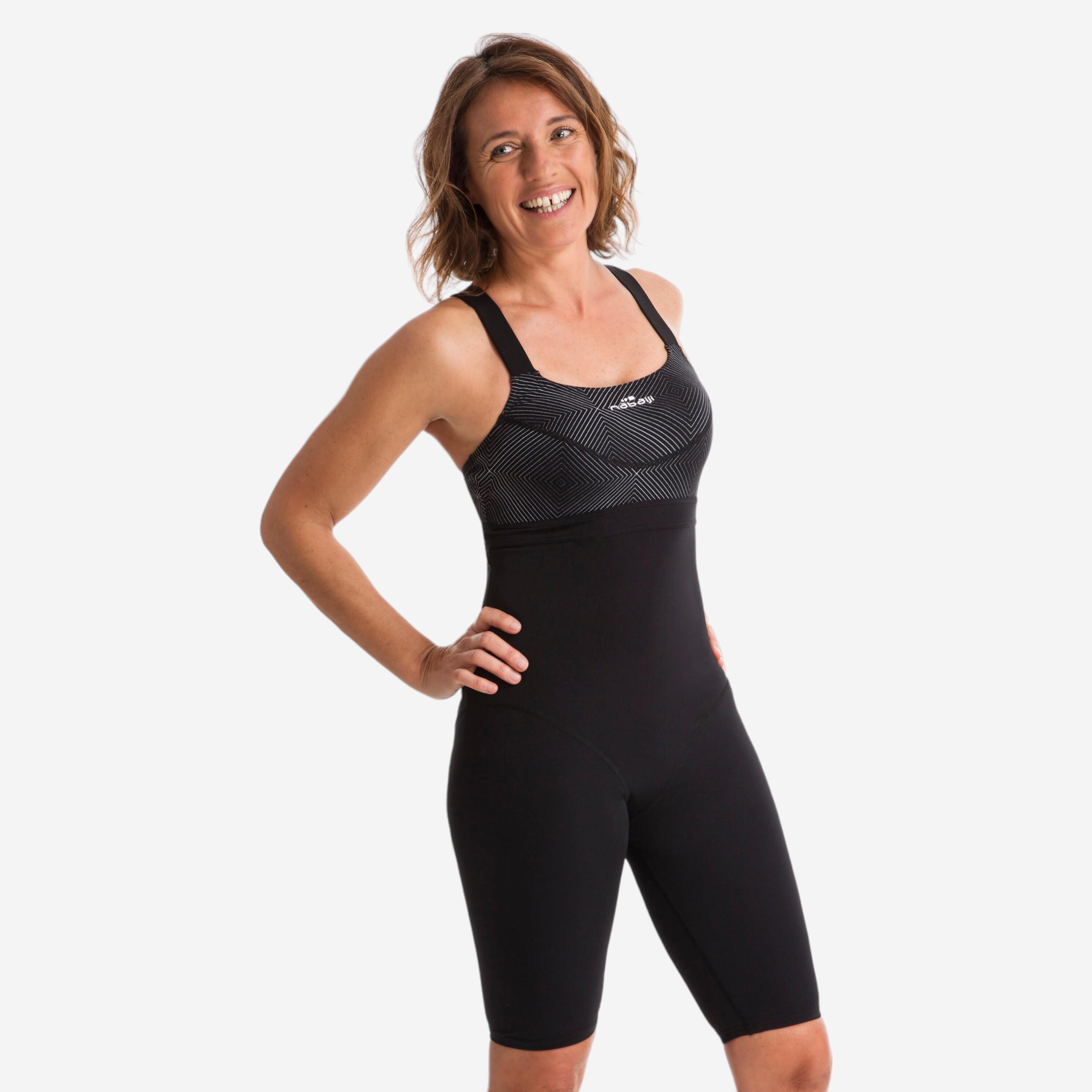 Nabaiji Badeanzug Jammer Anna Aquagym Aqua-Cycling Damen schwarz square