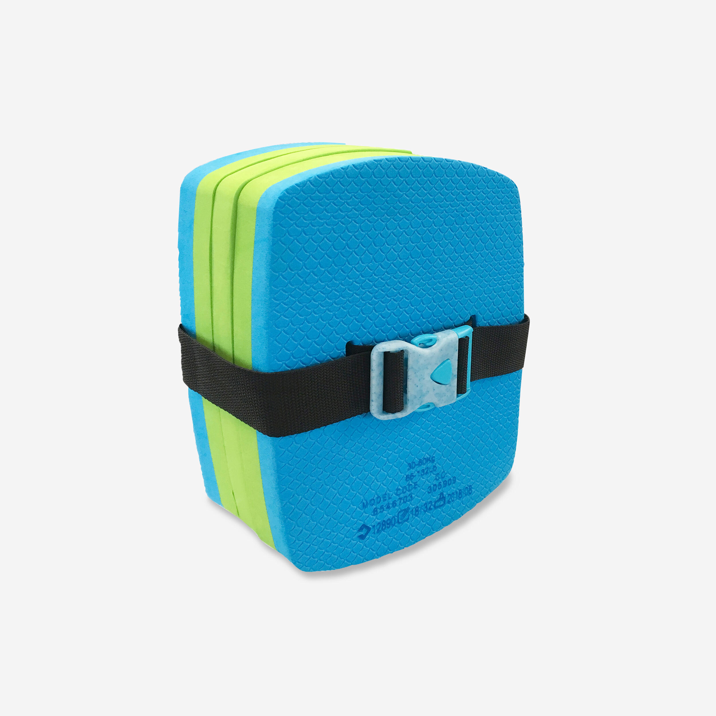 Nabaiji Schwimmgürtel mit abnehmbarem Auftriebselement Kinder 30-60 kg blau/grün