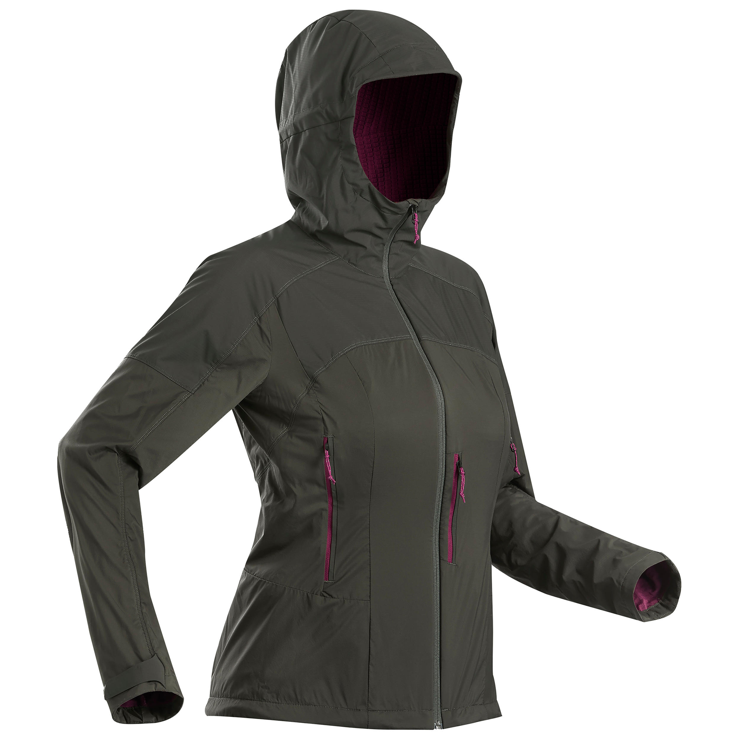 Forclaz Softshelljacke Bergtrekking MT900 winddicht Damen khaki