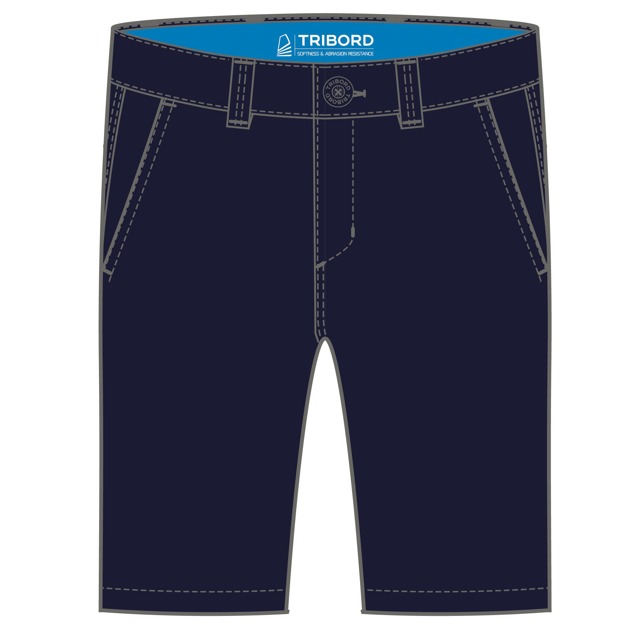 Tribord Segelshorts Bermuda Sailing 100 Kinder Jungen neonblau