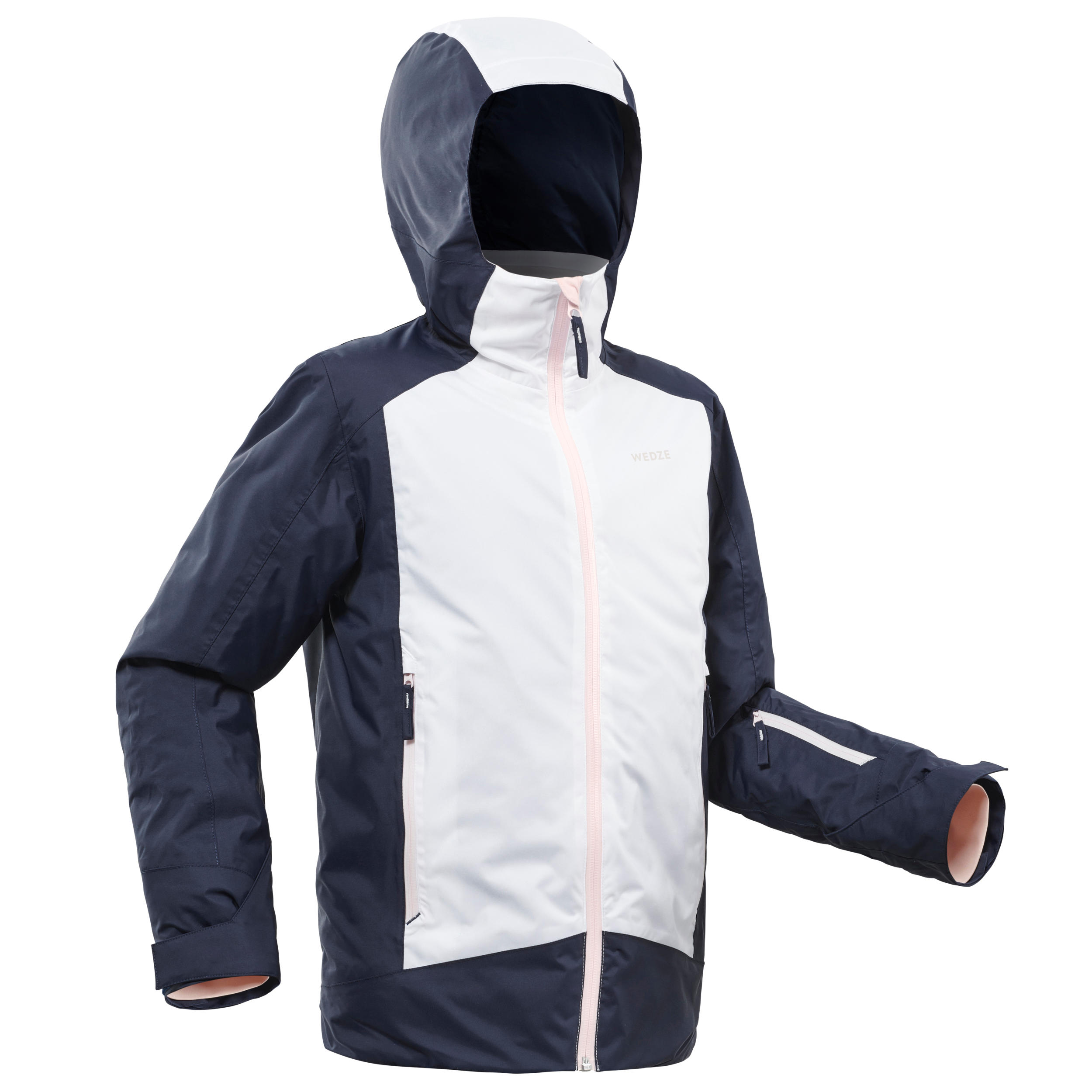 Wedze Skijacke - 500 warm wasserdicht Kinder weiss/blau