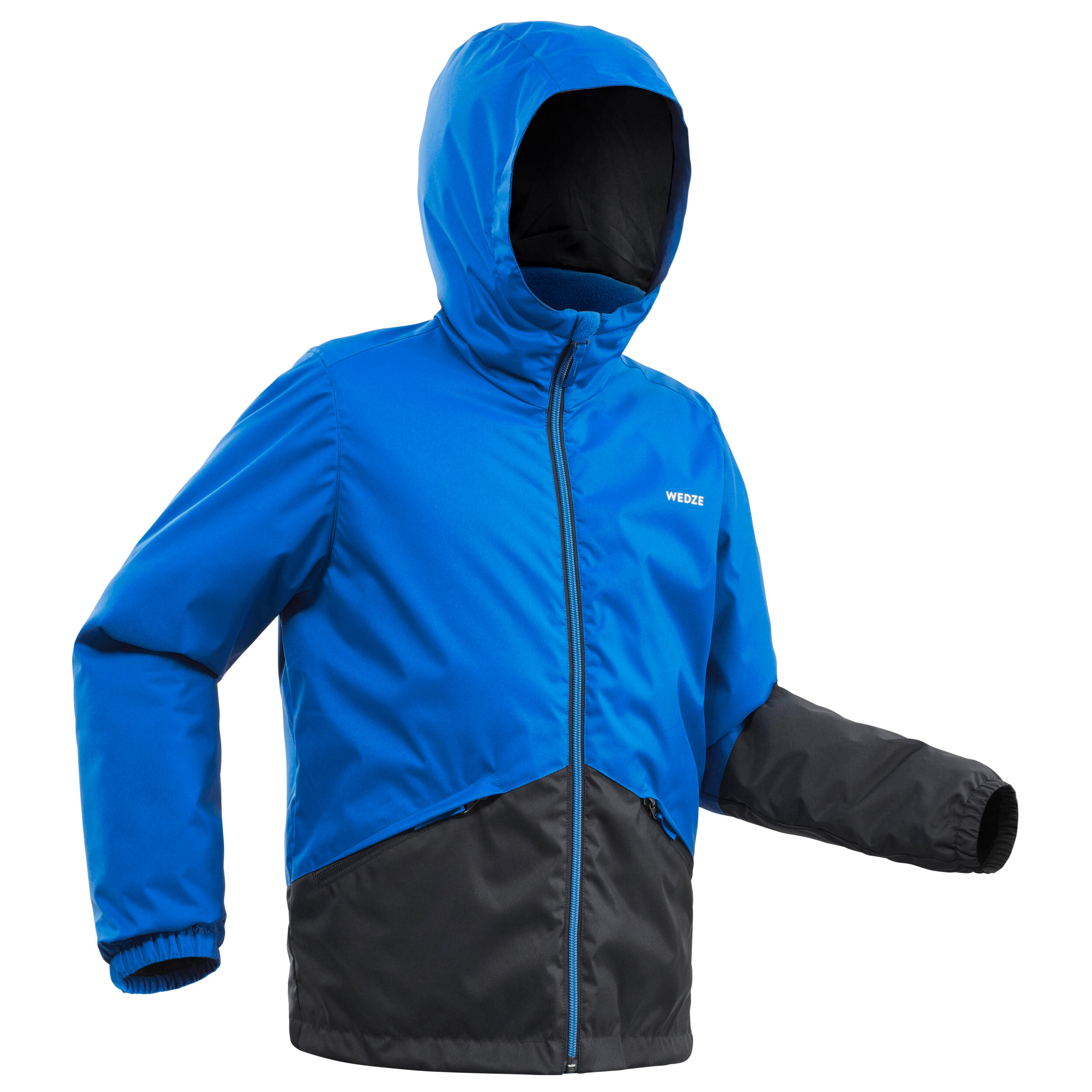 Wedze Skijacke 100 warm wasserdicht Kinder blau