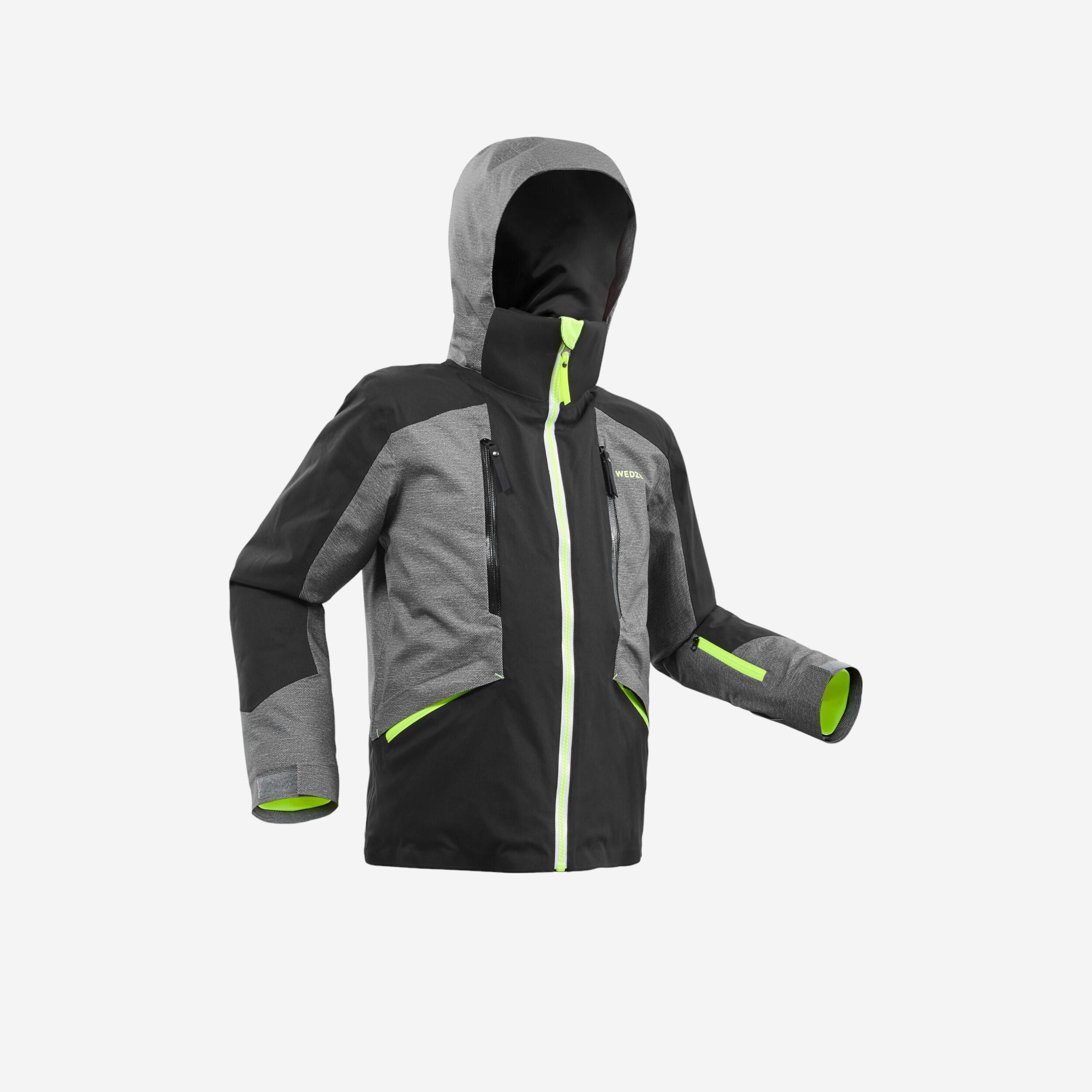 Wedze Skijacke warm wasserdicht 900 Kinder blau/gelb